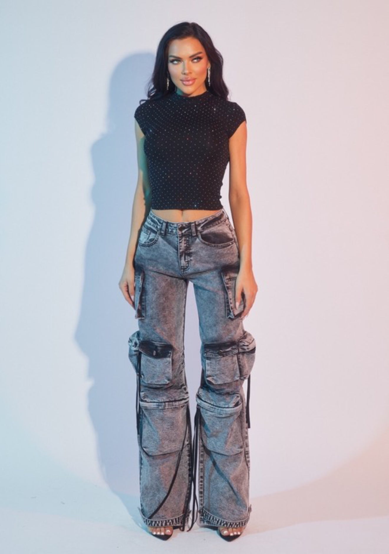 Denim Cargo pants
