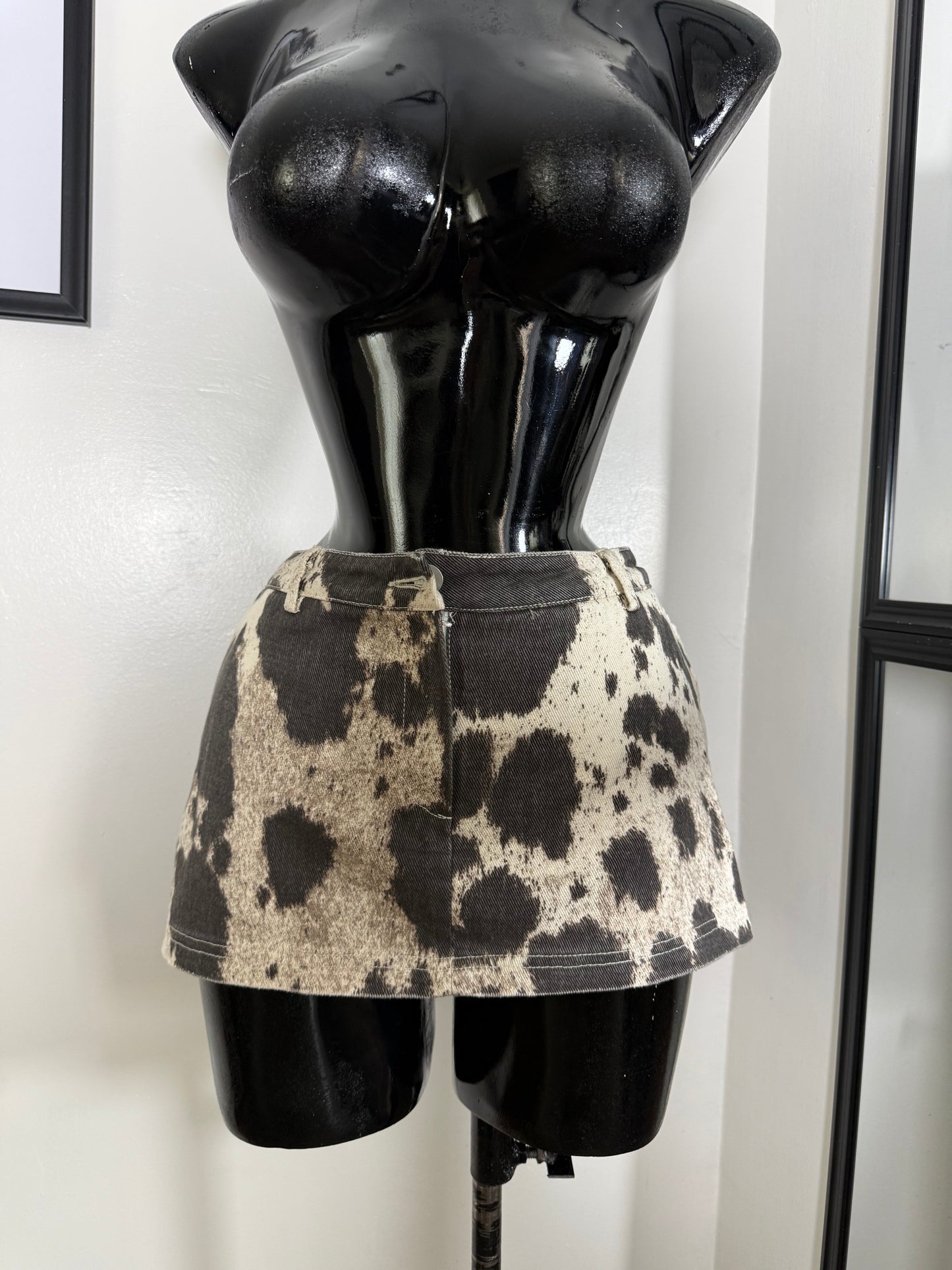 Cow print Skort