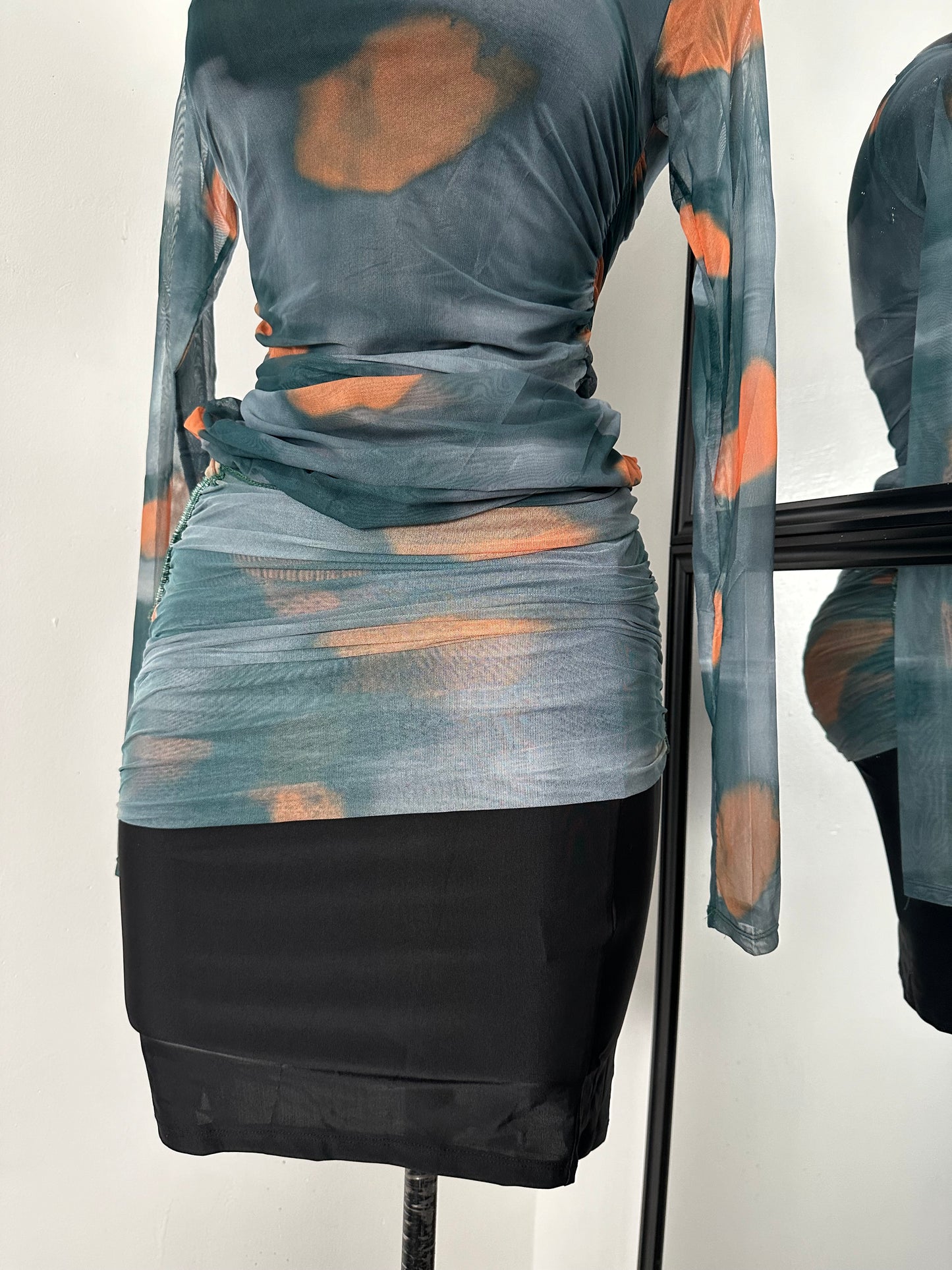 Dots print long dress
