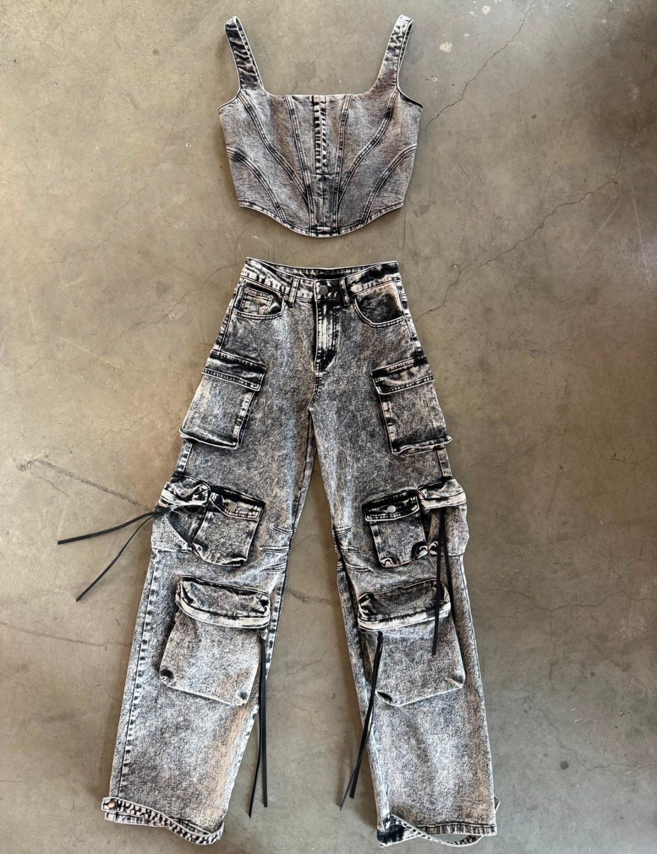 Denim Cargo pants