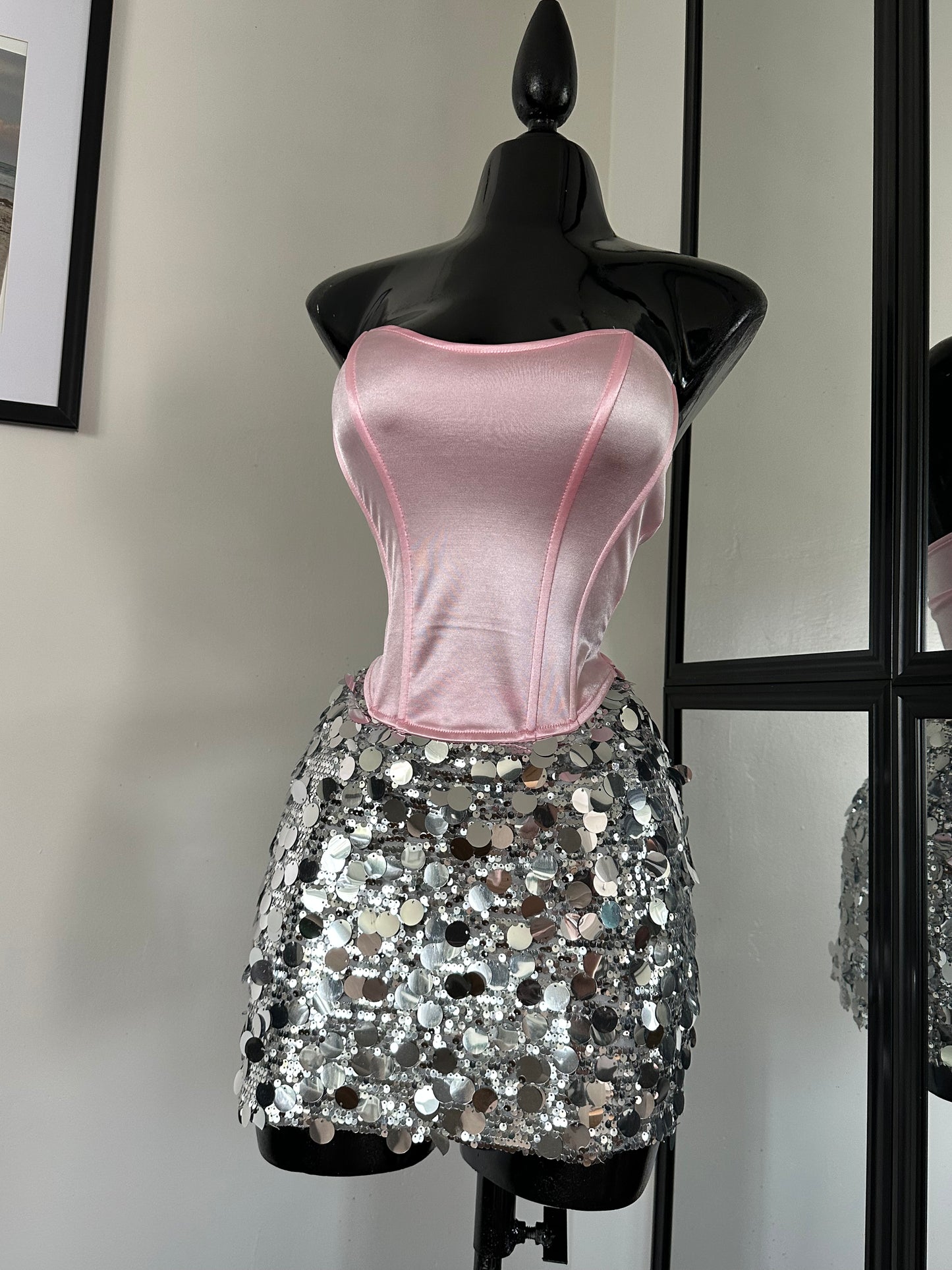 Satin corset top