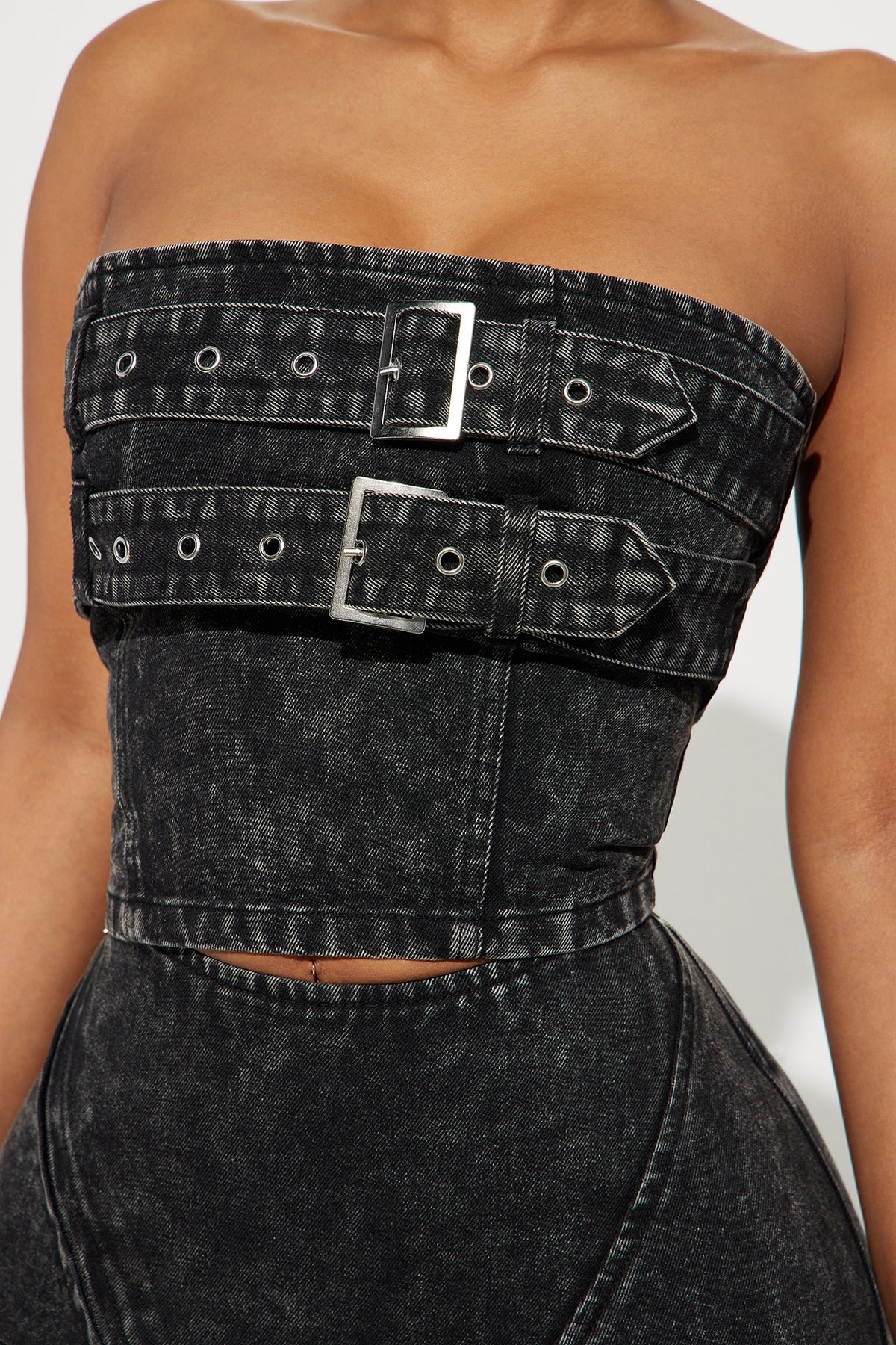 Denim romper