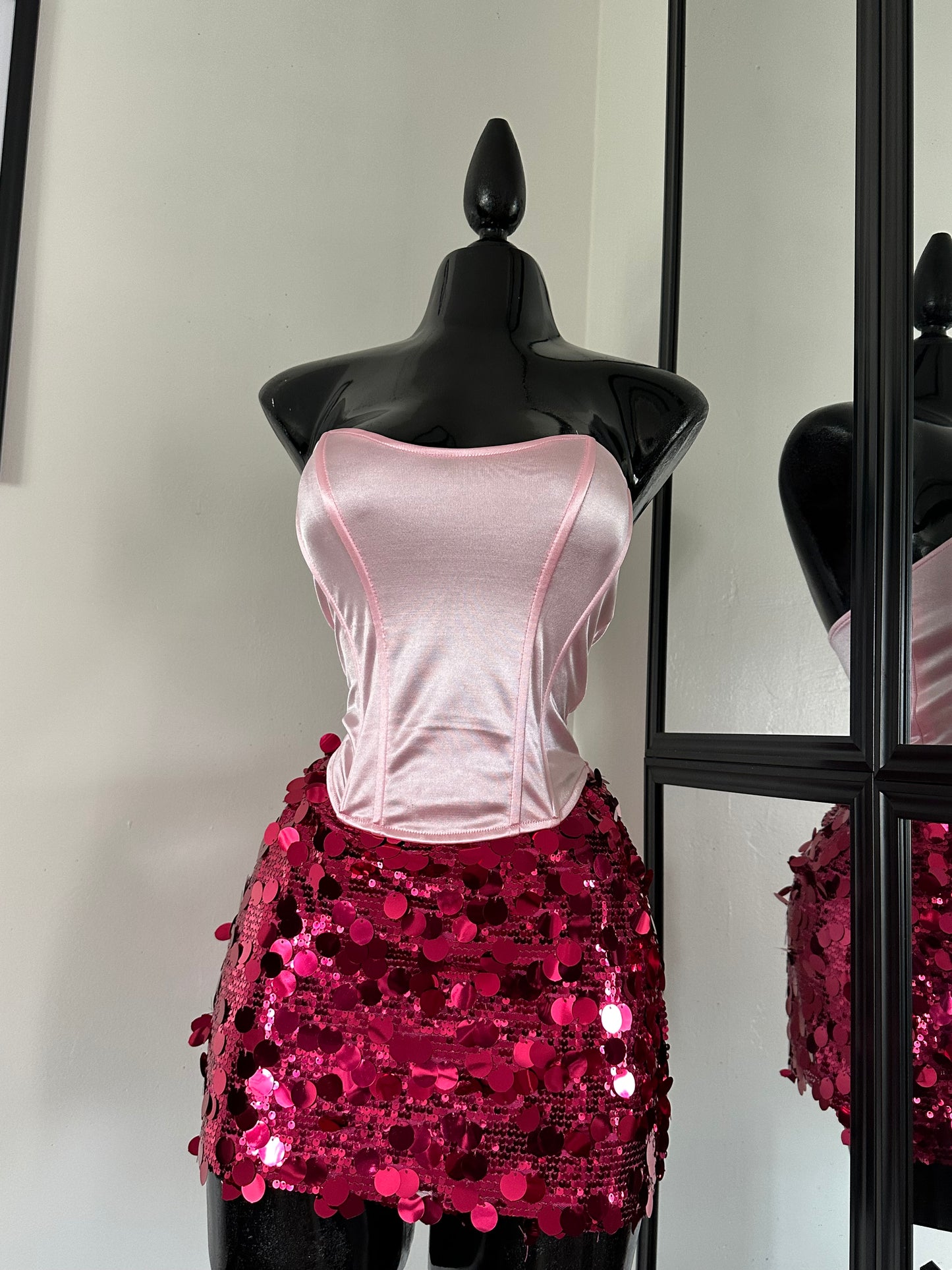 Satin corset top