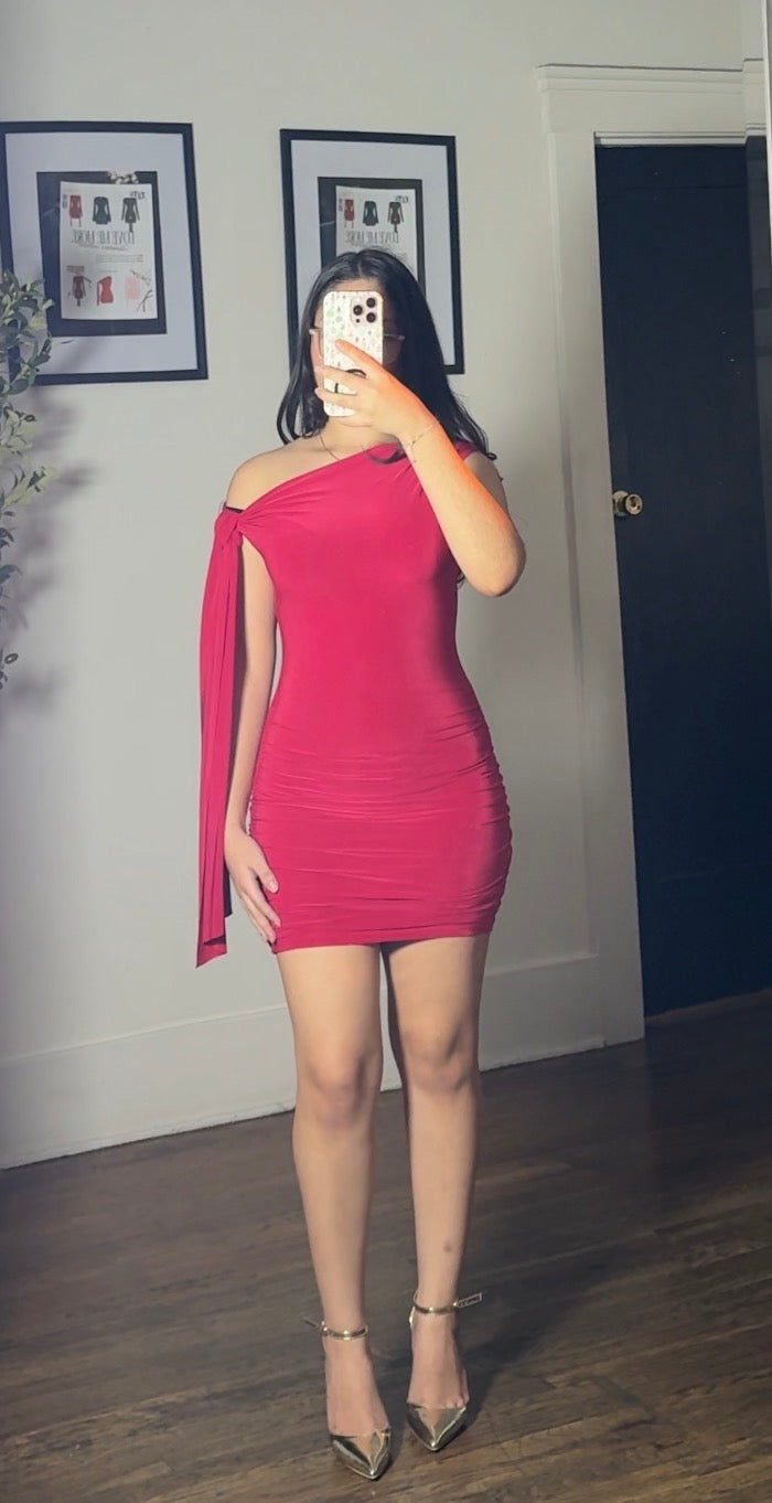 Soft romance dress (red & black)