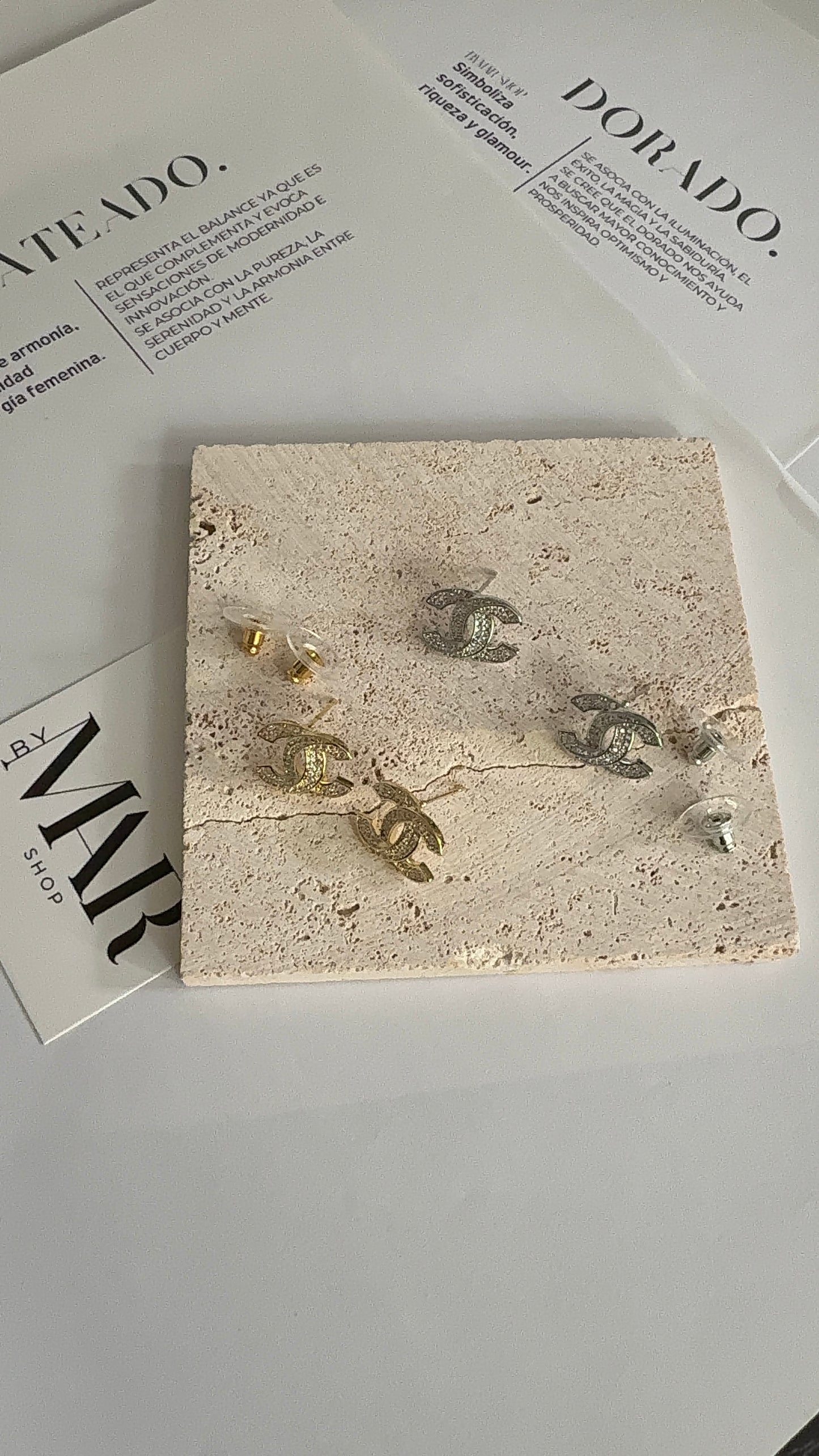 Carla earrings (silver & gold)