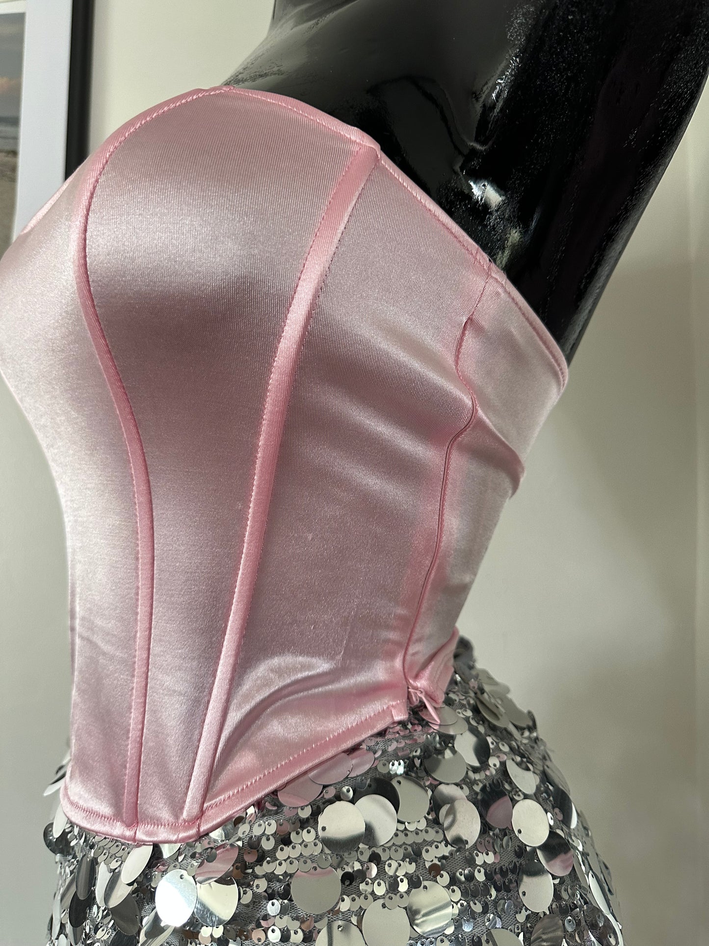 Satin corset top