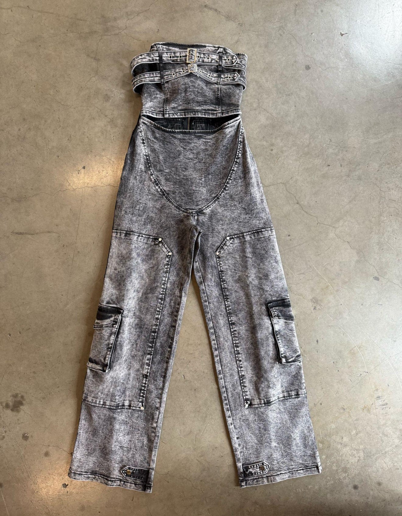 Denim romper