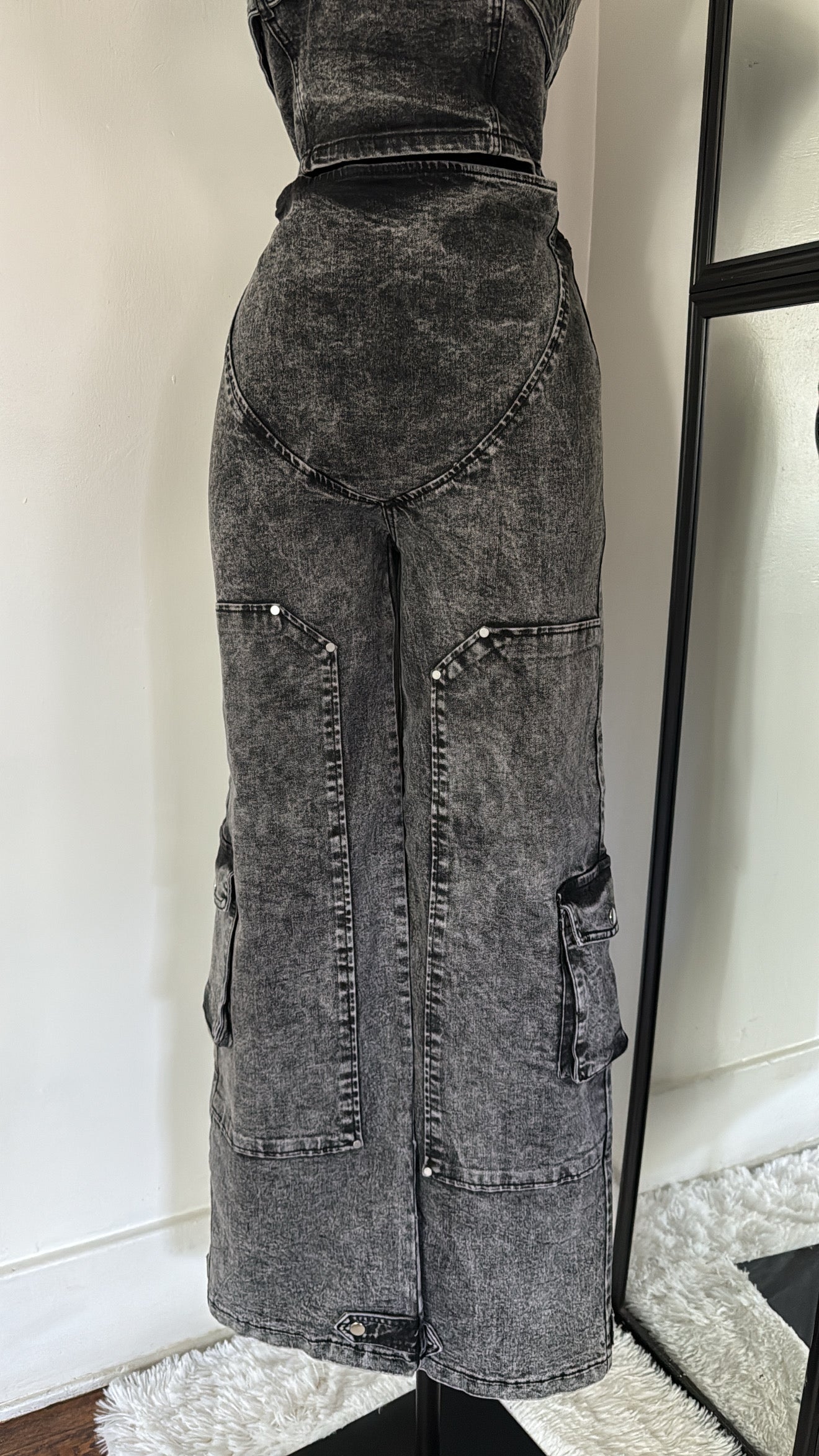 Denim romper