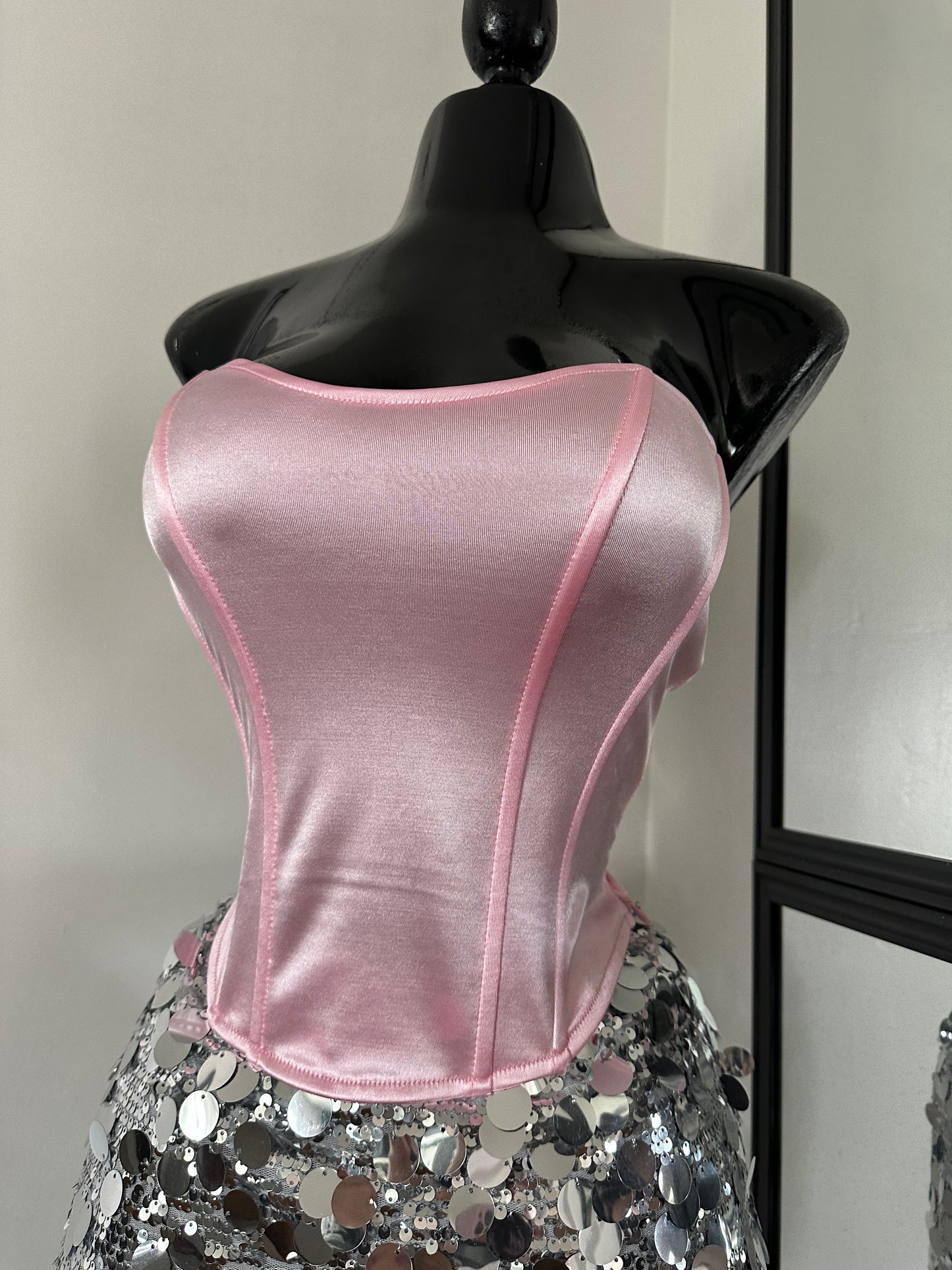 Satin corset top