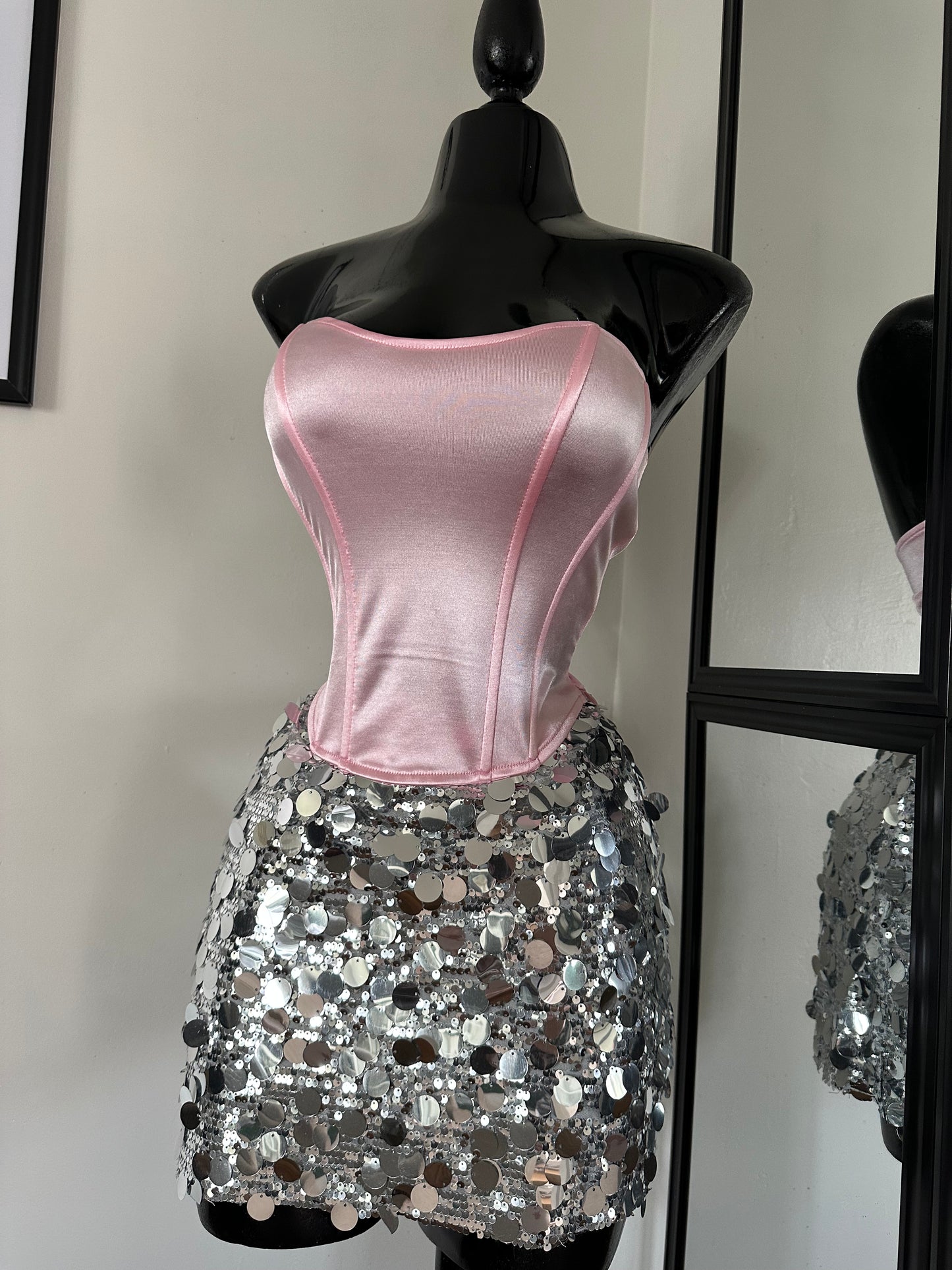 Satin corset top