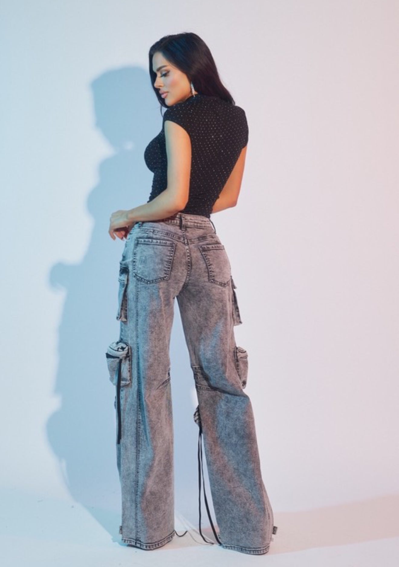 Denim Cargo pants