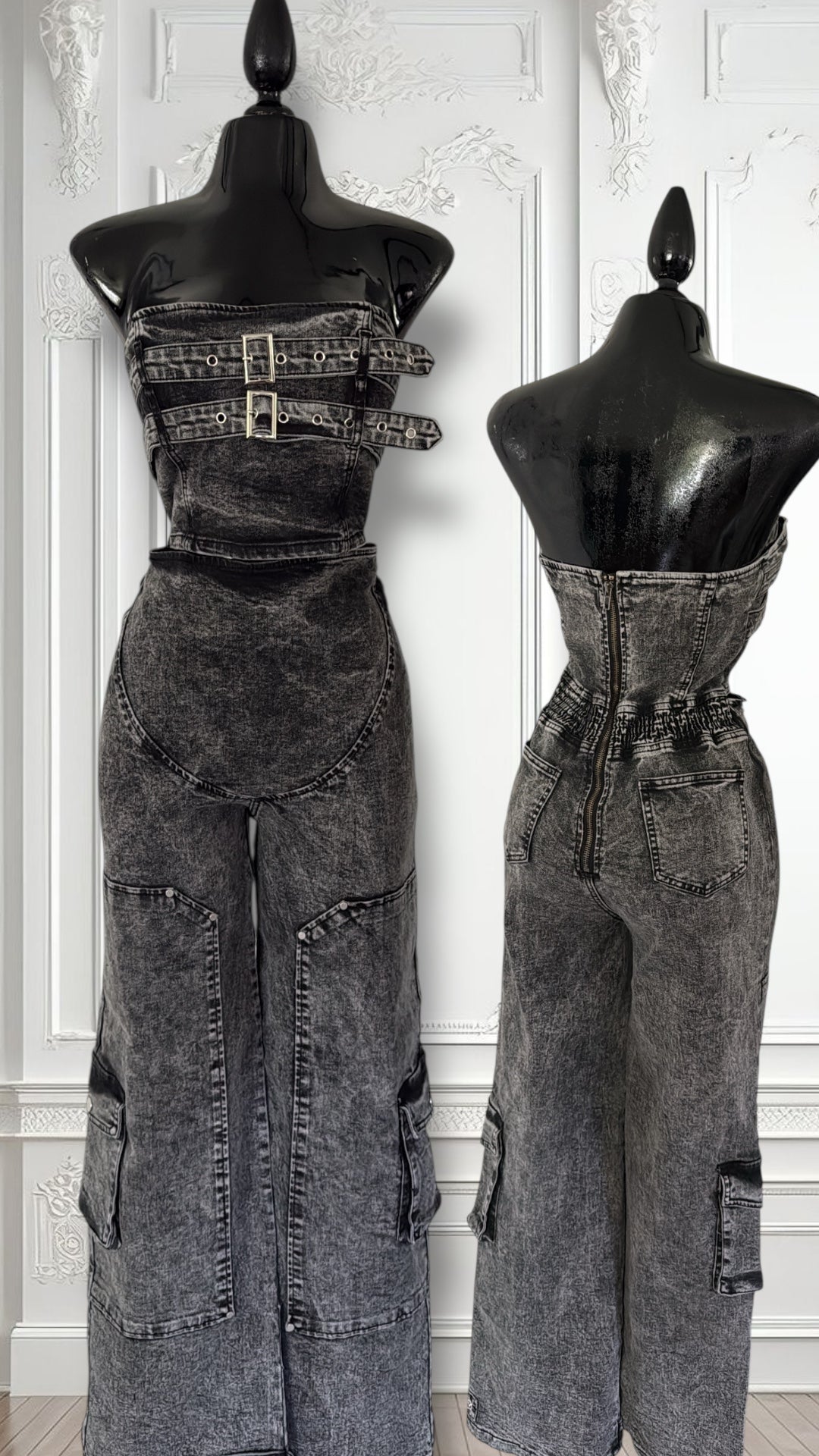 Denim romper