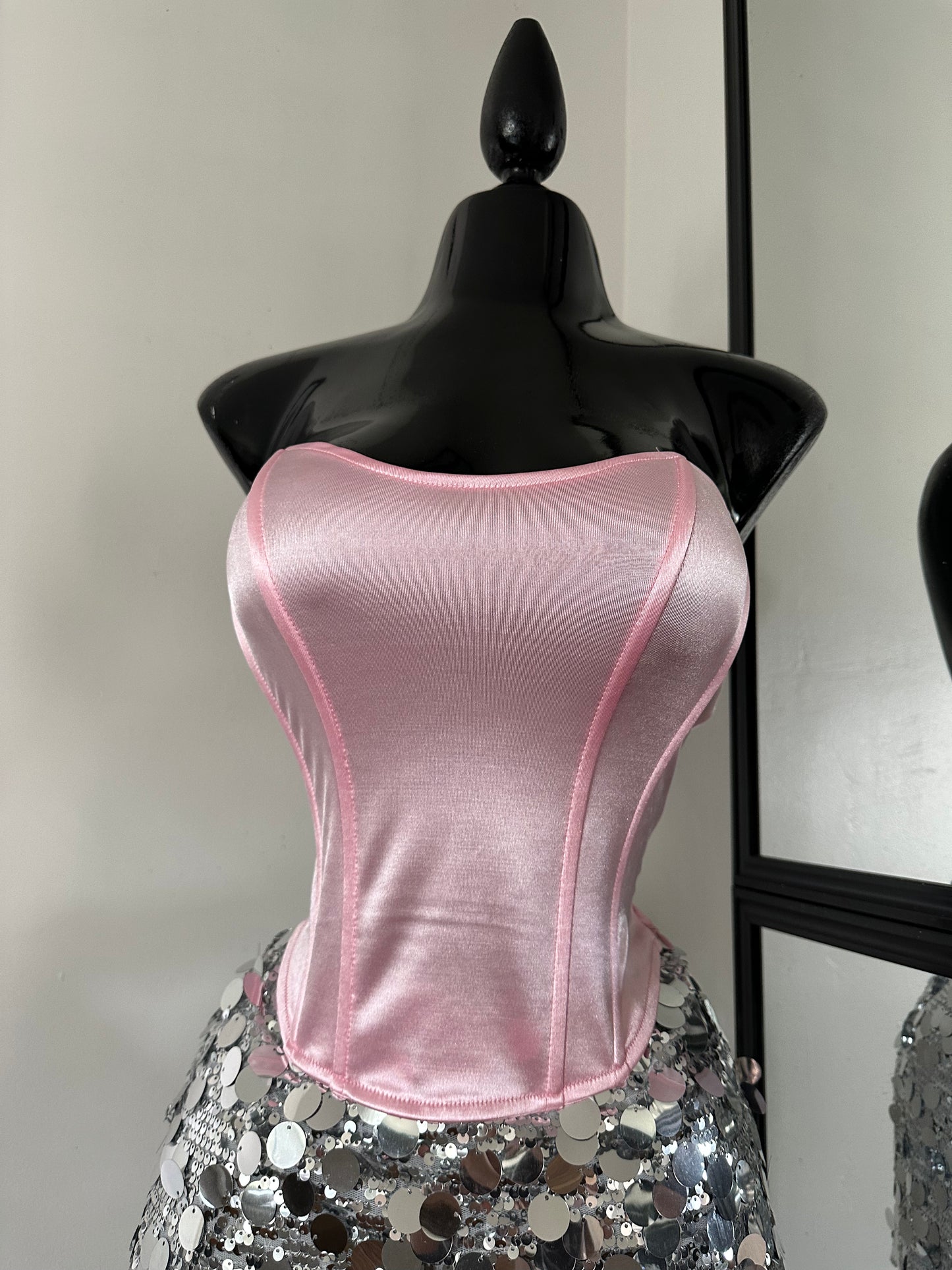 Satin corset top