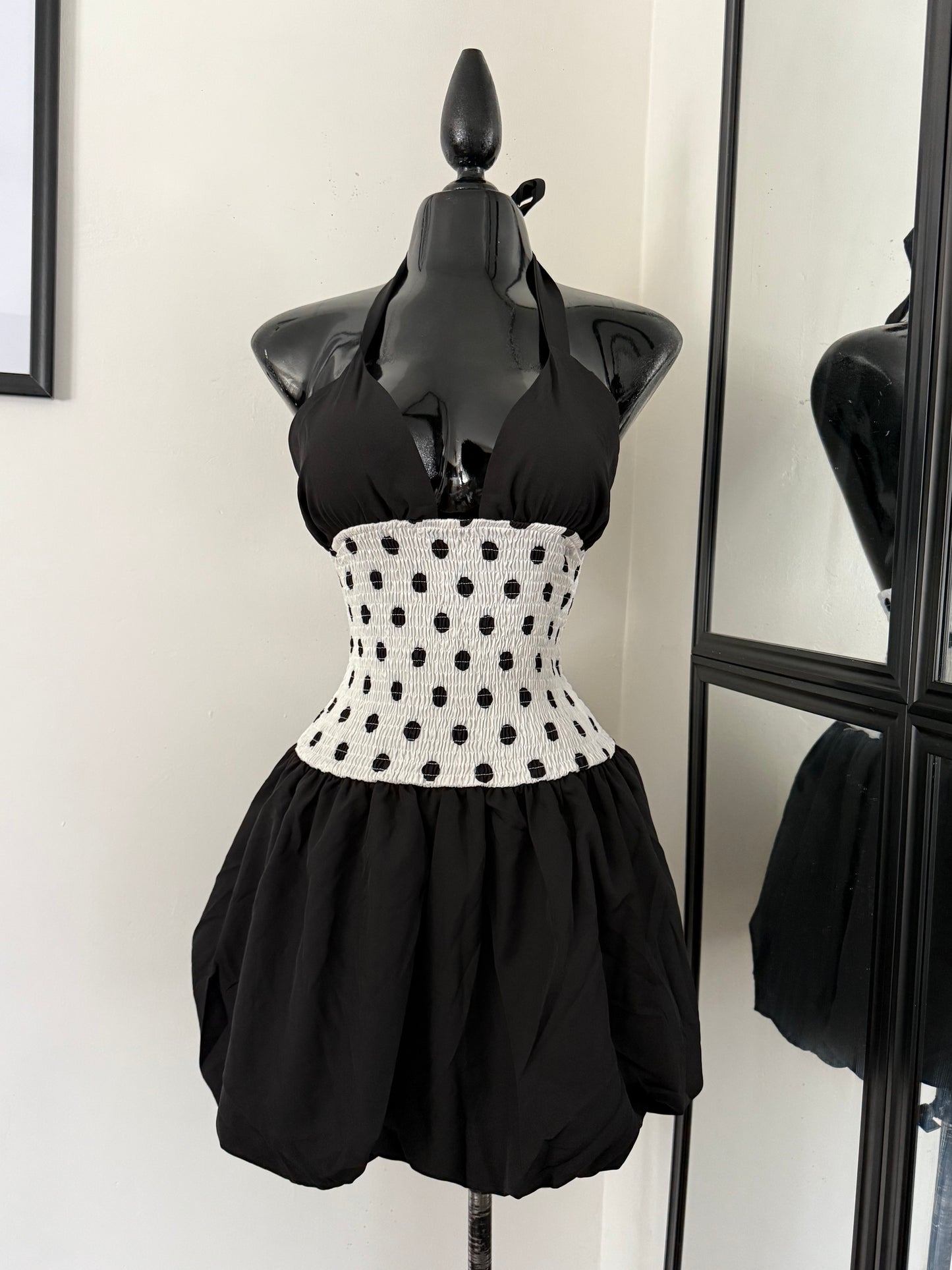 Halter dots casual dress