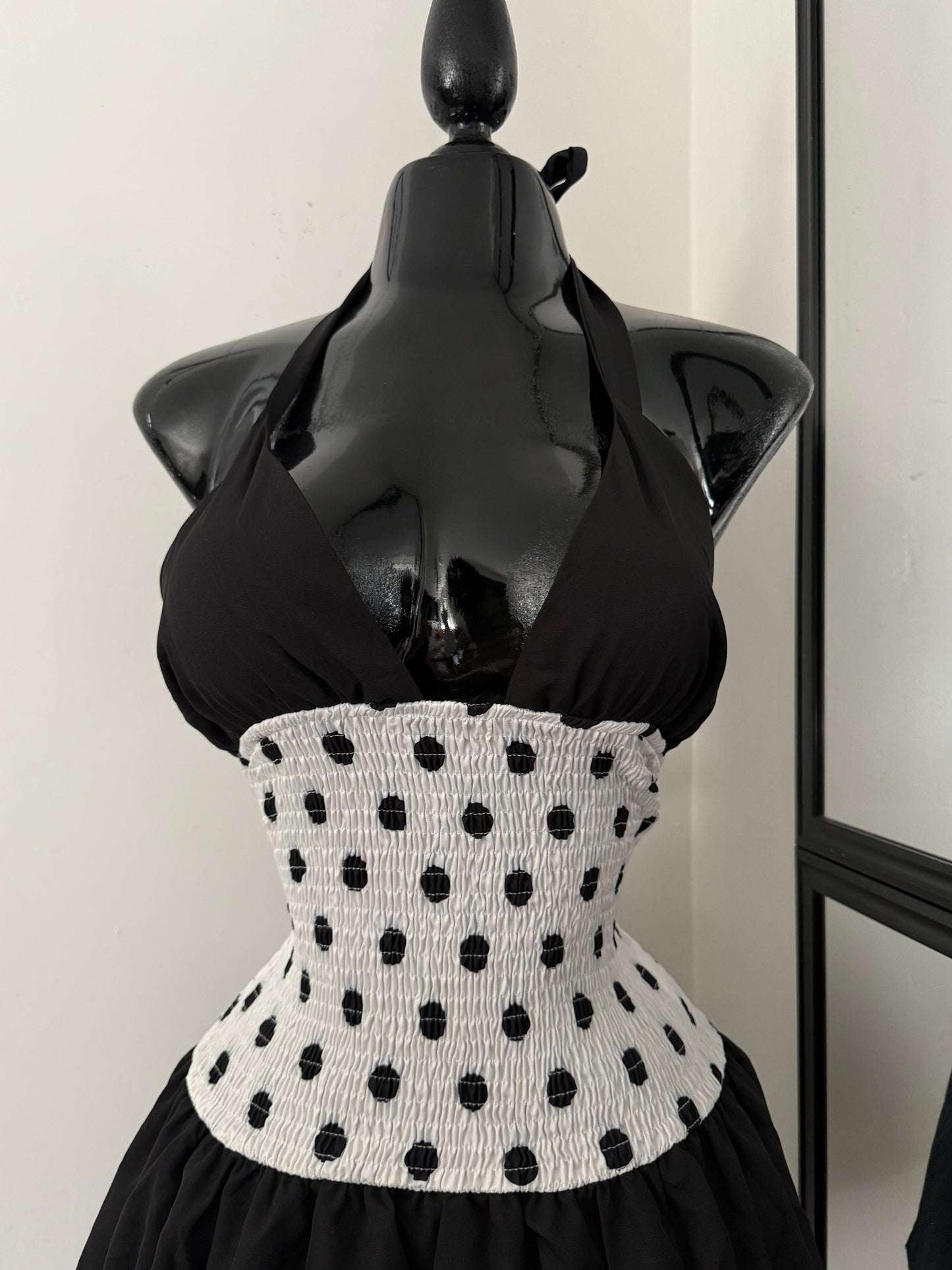 Halter dots casual dress