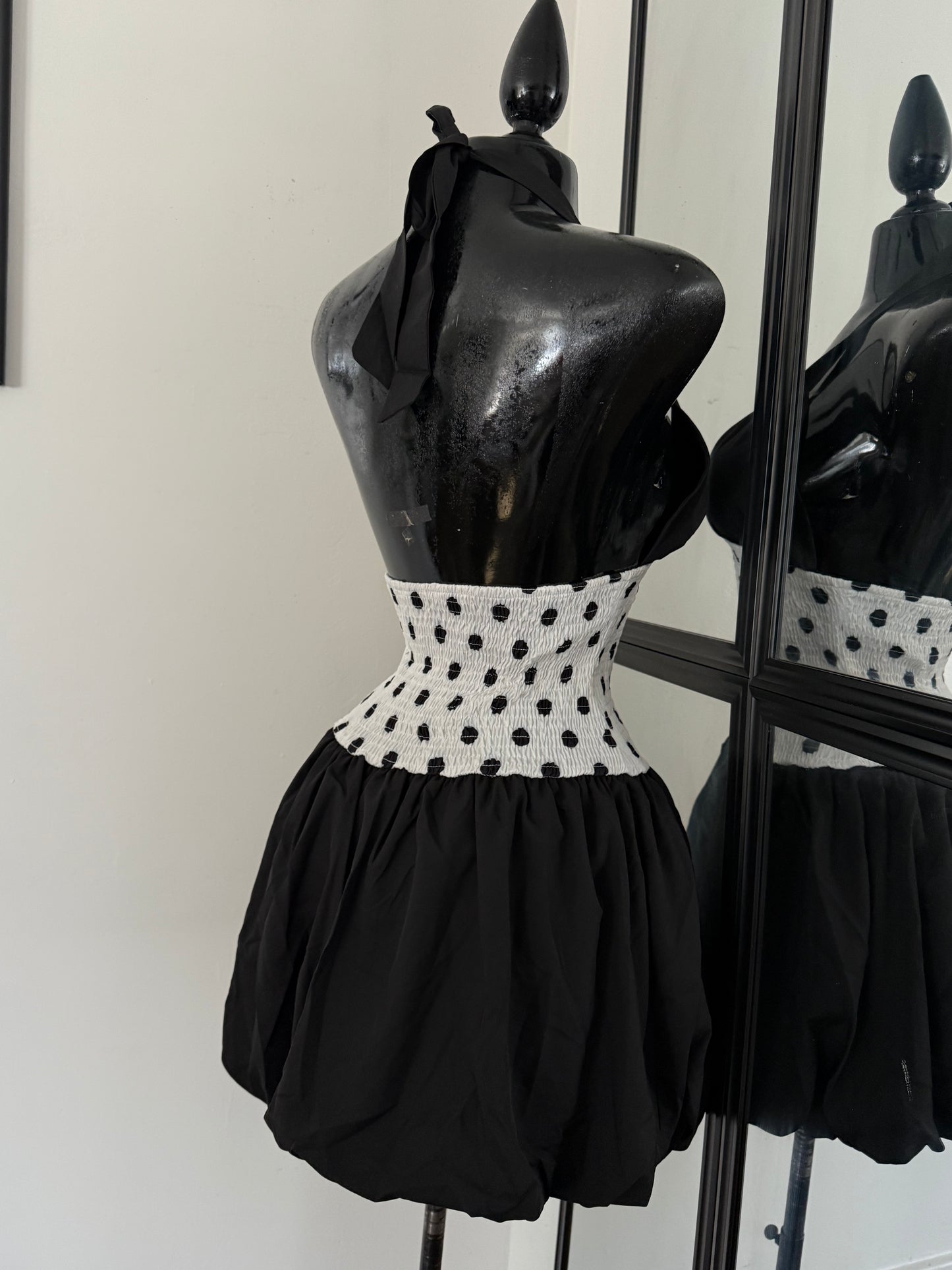 Halter dots casual dress