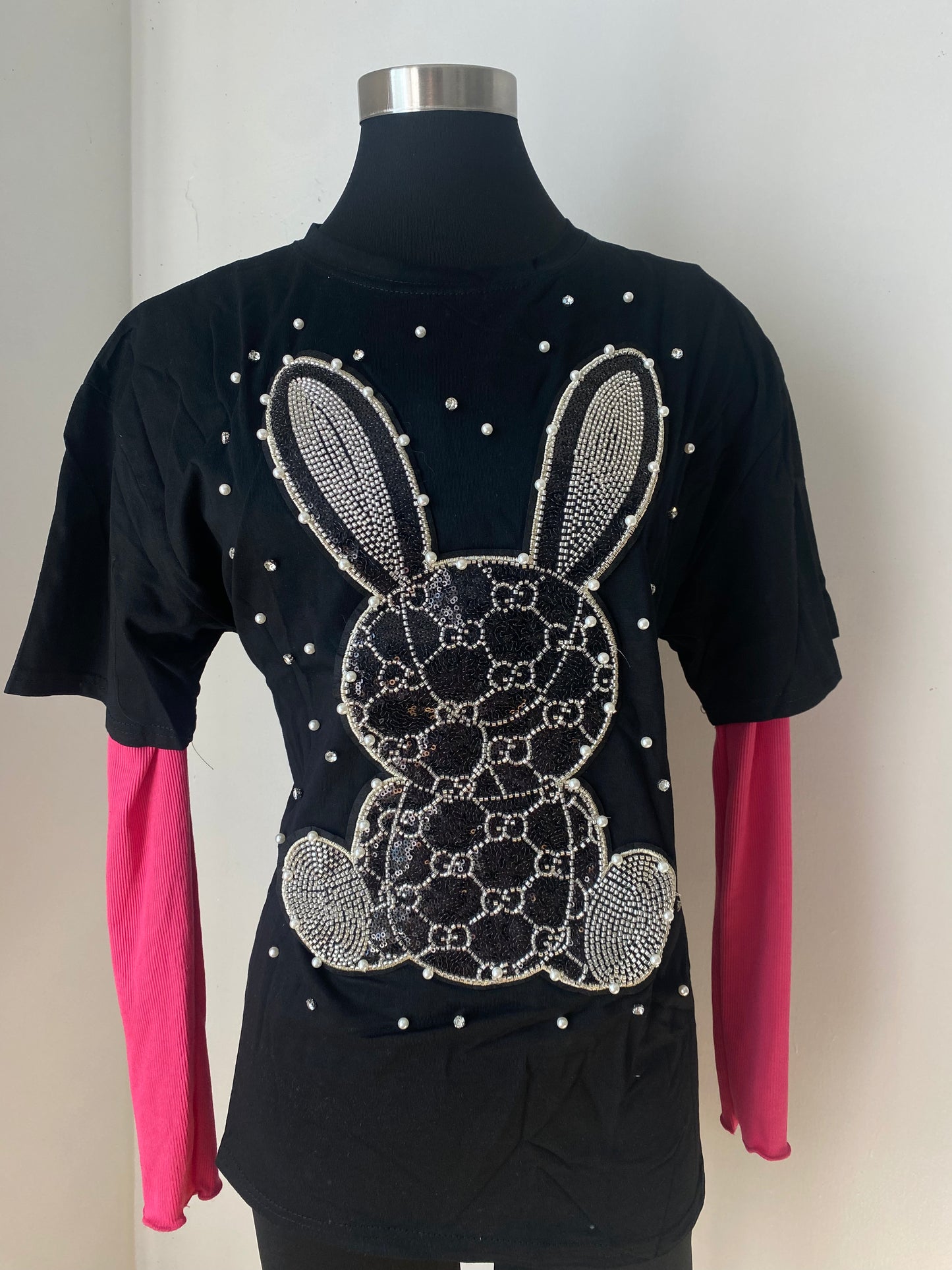 GG bunny rhinestones