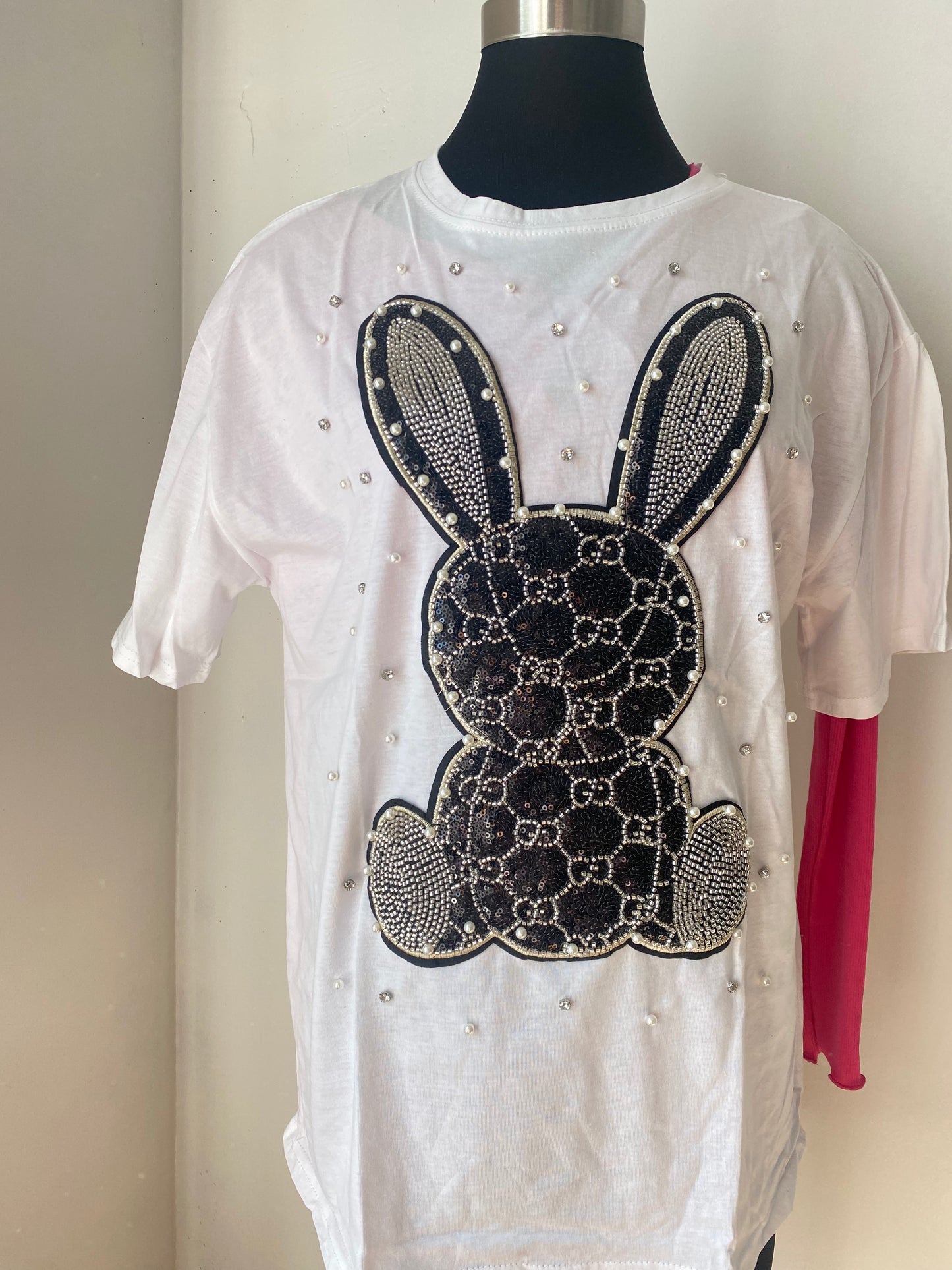 GG bunny rhinestones