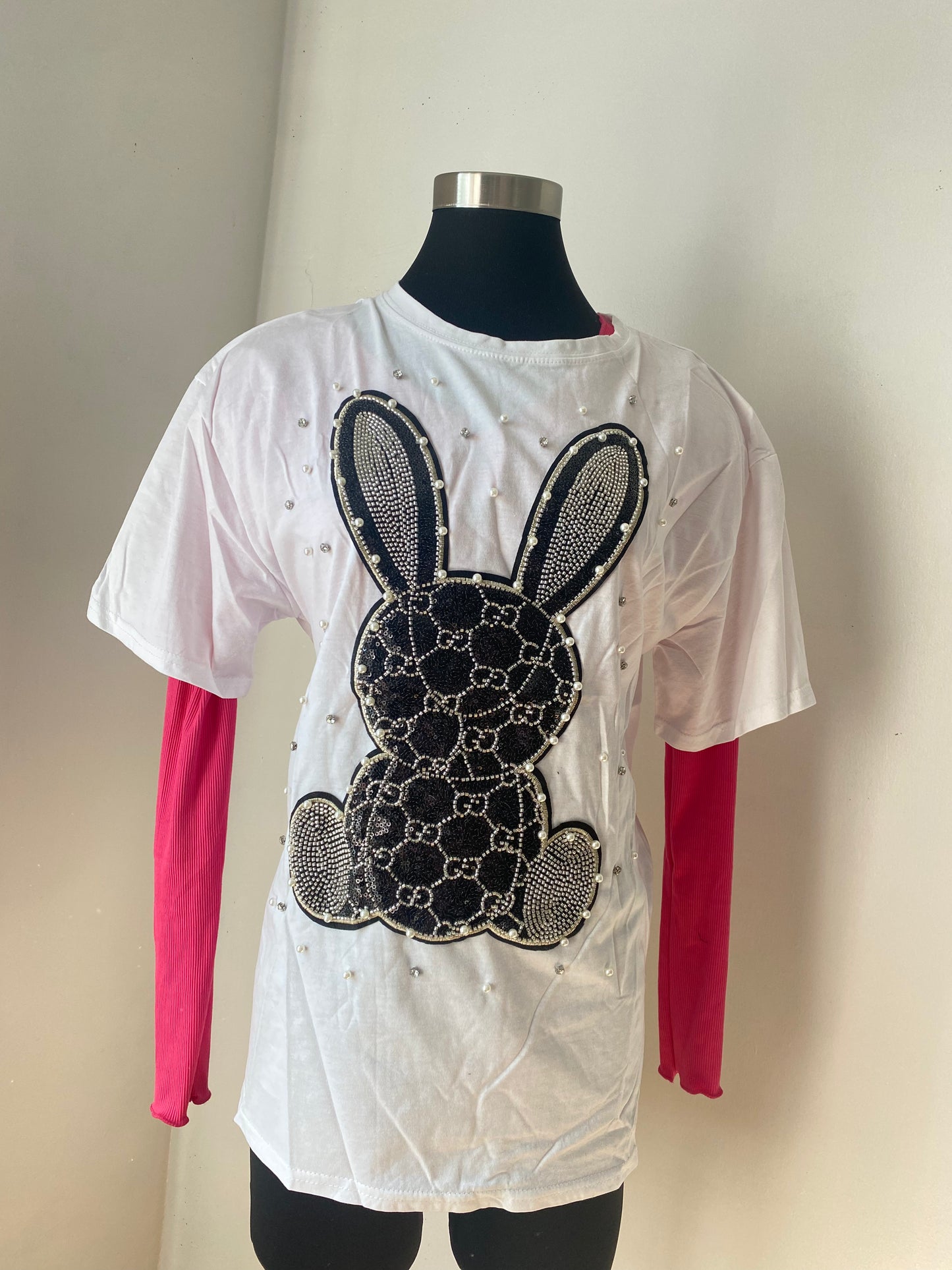 GG bunny rhinestones