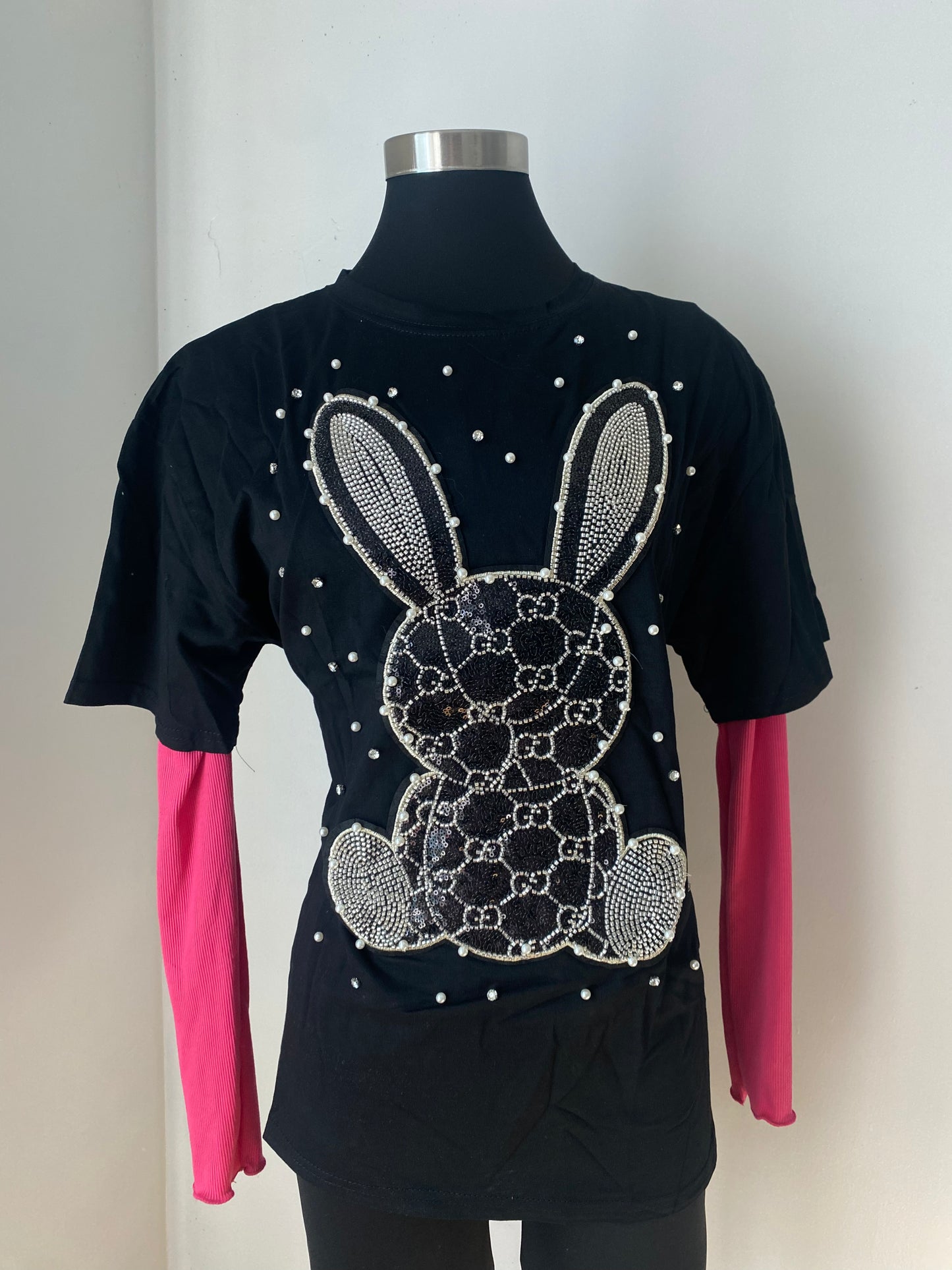 GG bunny rhinestones