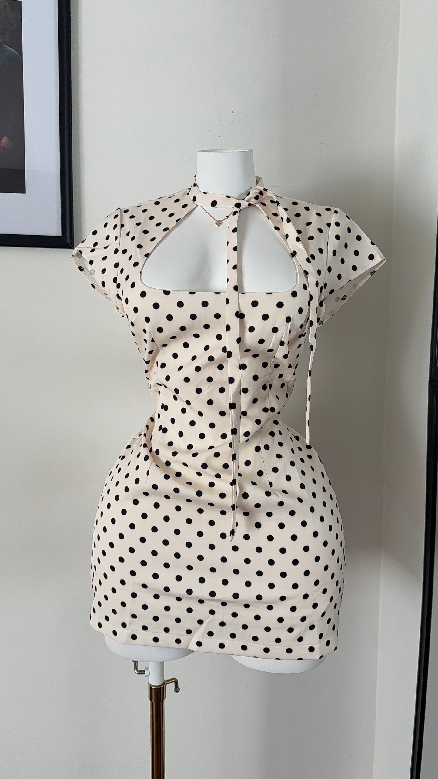 Polka dots dress (off white)