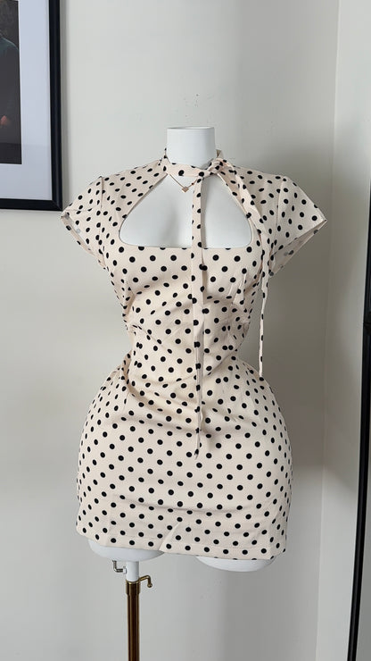 Polka dots dress (off white)