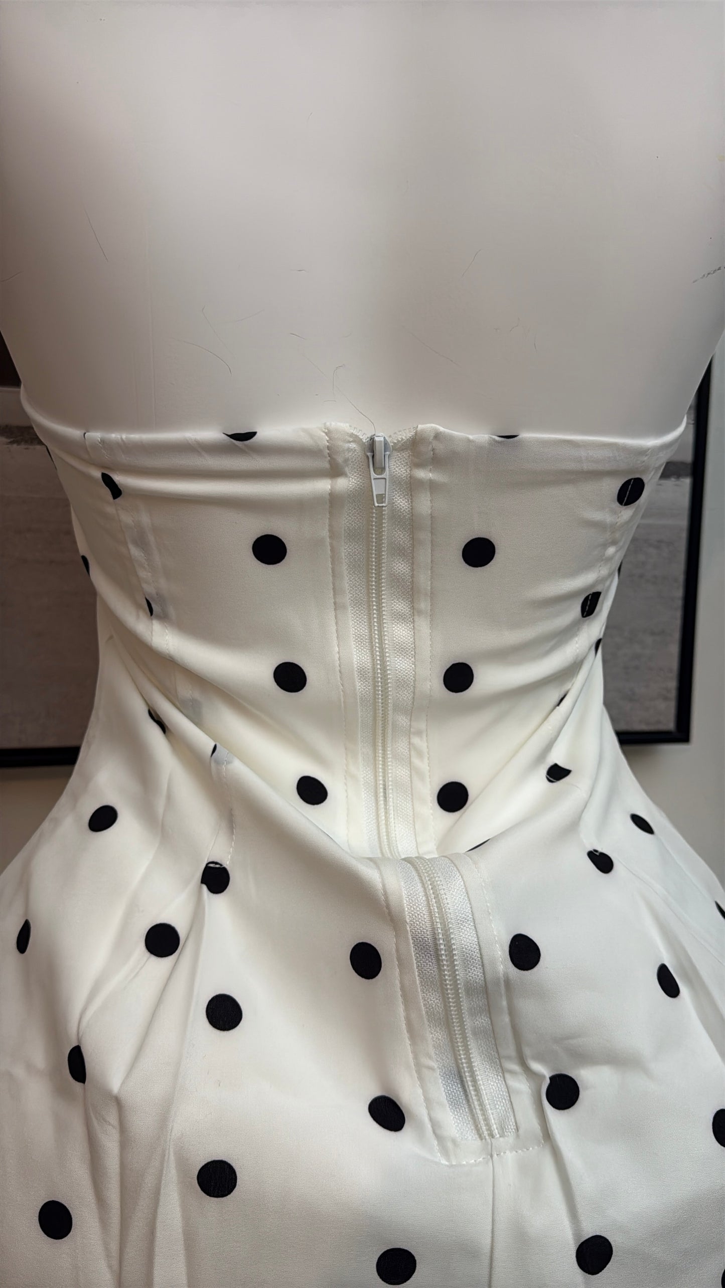 Halter polka dots dress