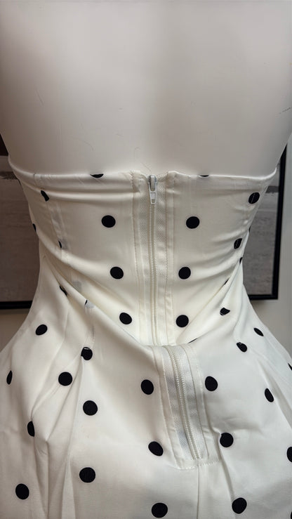 Halter polka dots dress