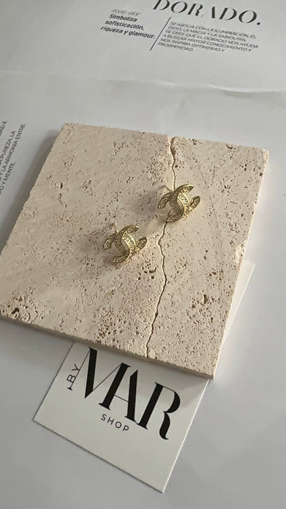 Carla earrings (silver & gold)