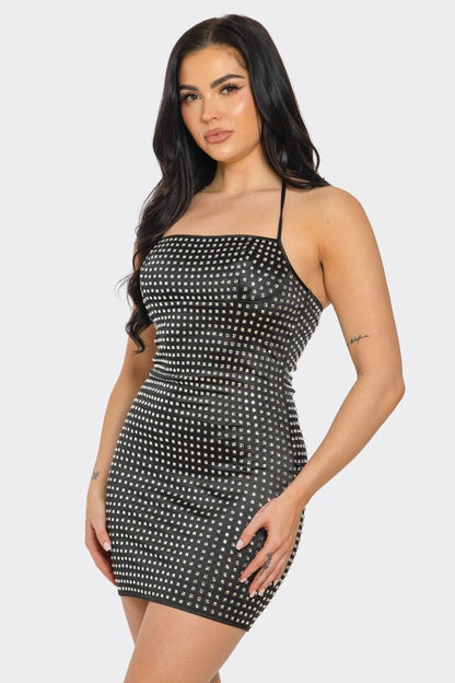 Halter mini dress