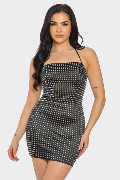 Halter mini dress
