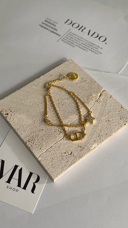 Star Diana bracelet (silver & gold )