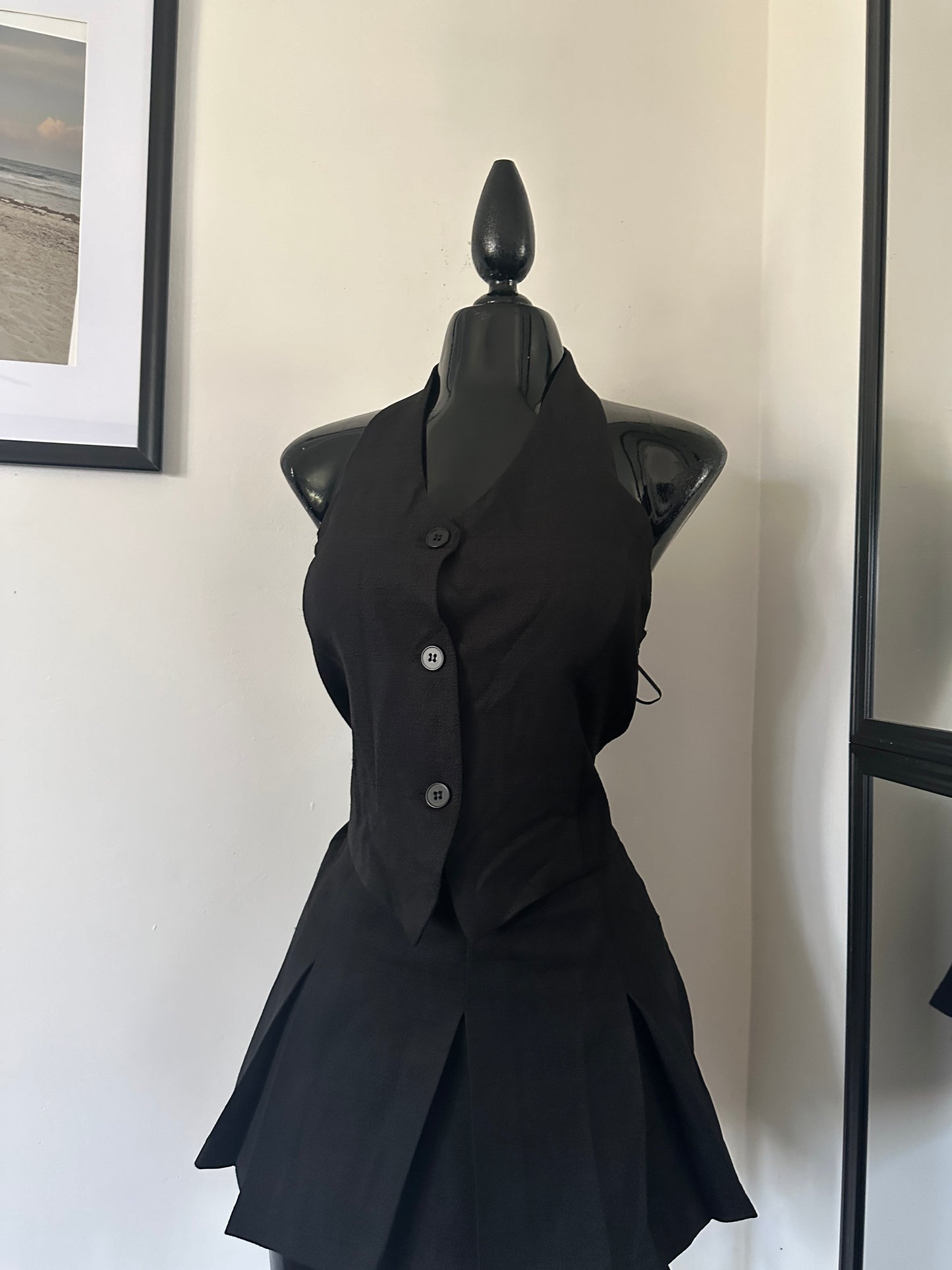Solid pleated dress