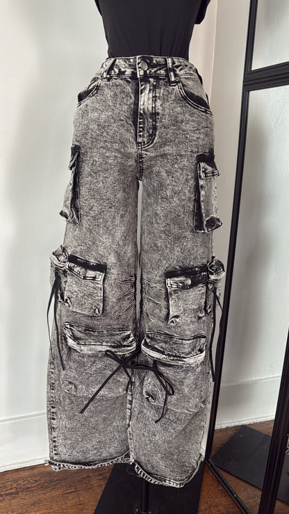 Denim Cargo pants