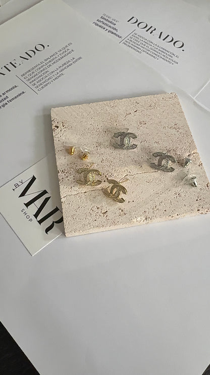 Carla earrings (silver & gold)