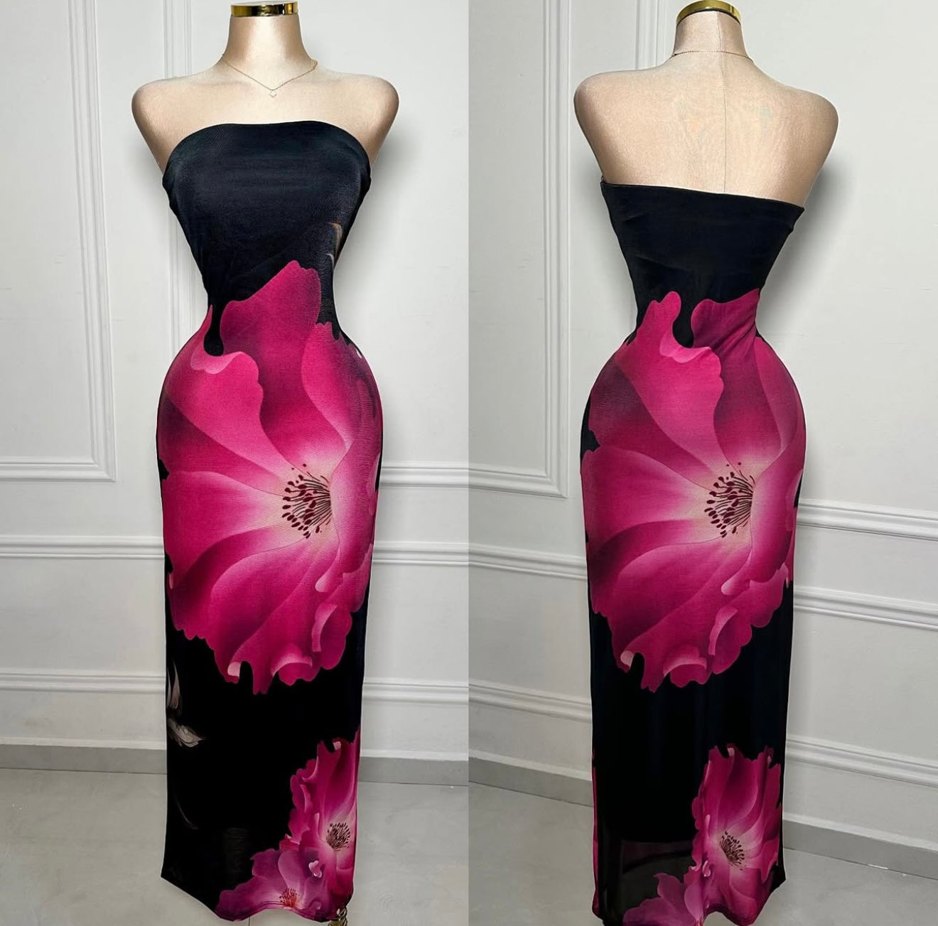 Floral tune mini dress
