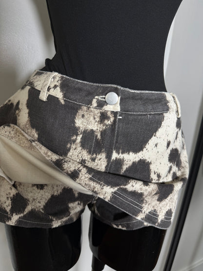 Cow print Skort