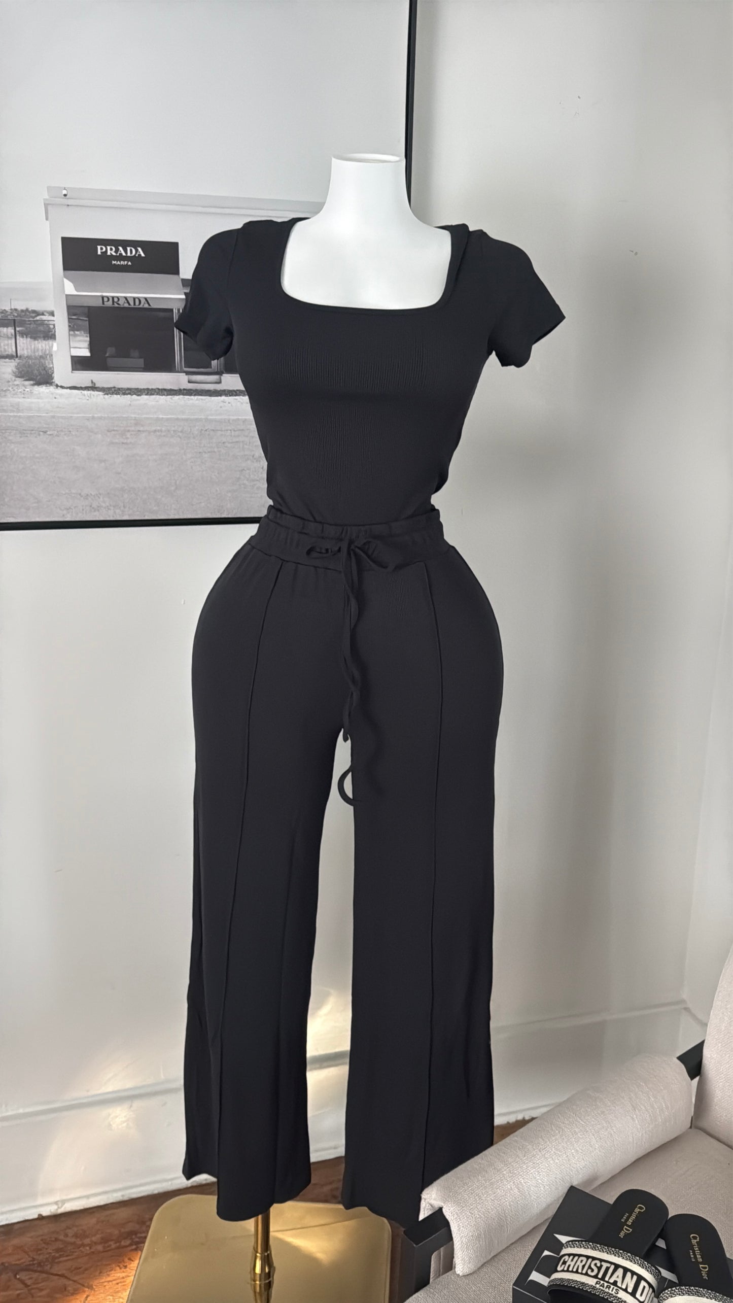 Muse Lounge Set (pink & black)
