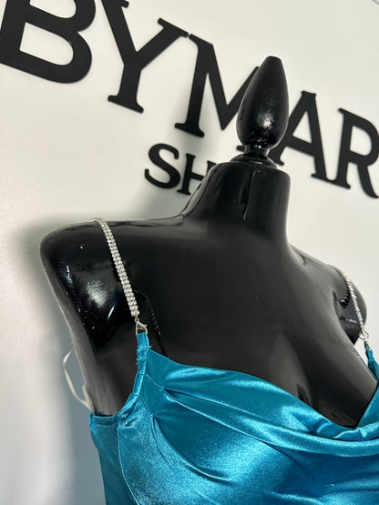Satin corset crop top