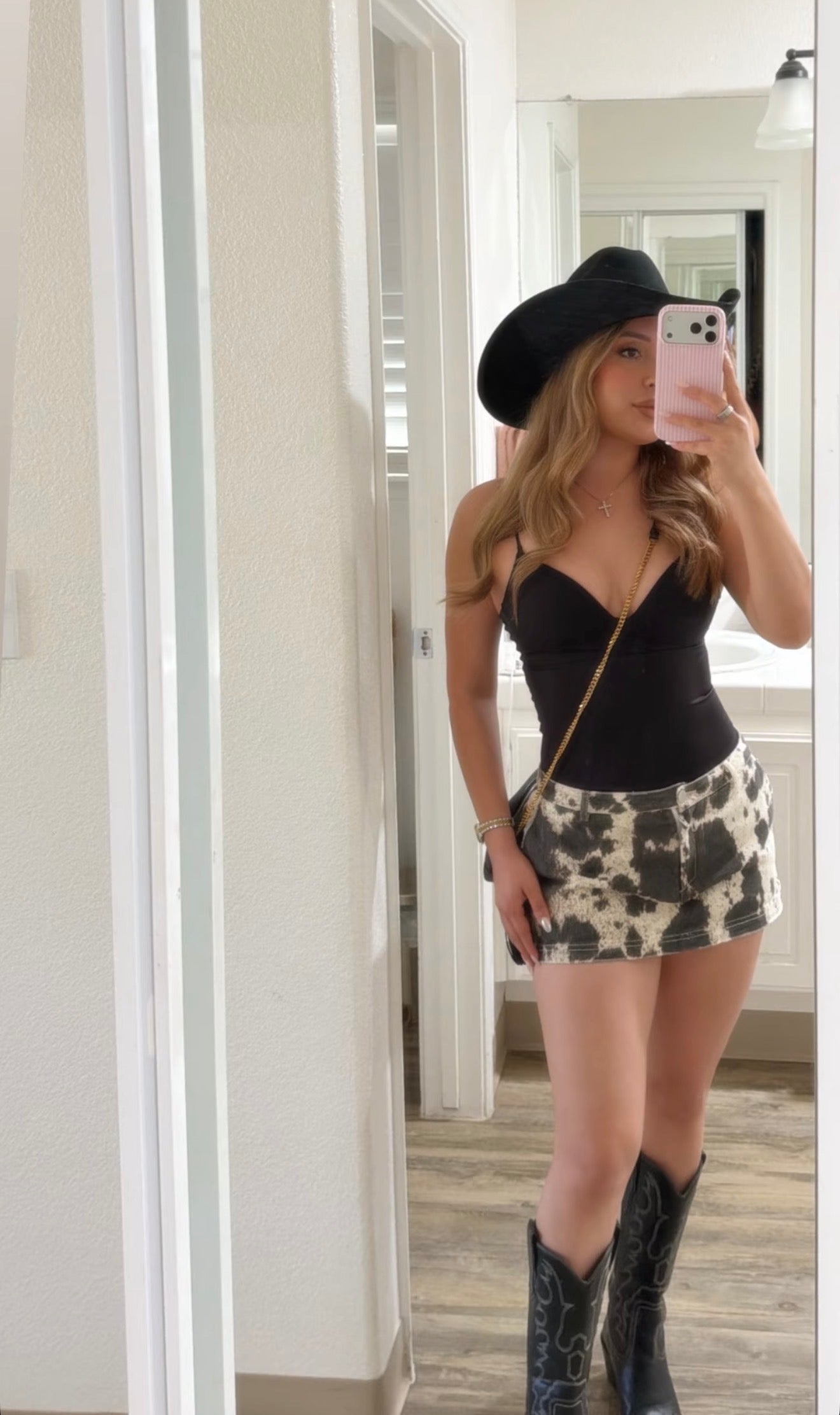 Cow print Skort
