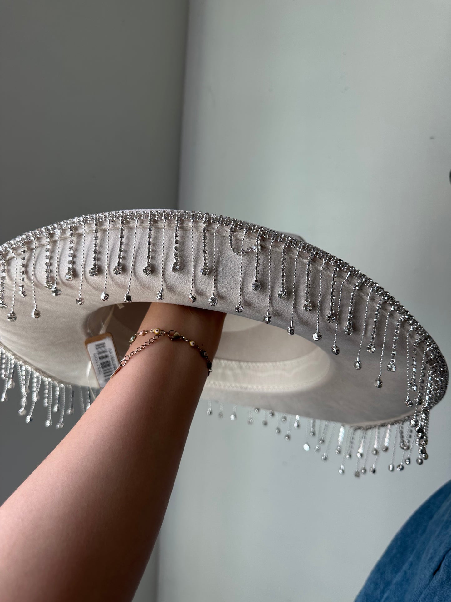 Sombrero de diamantes de imitación