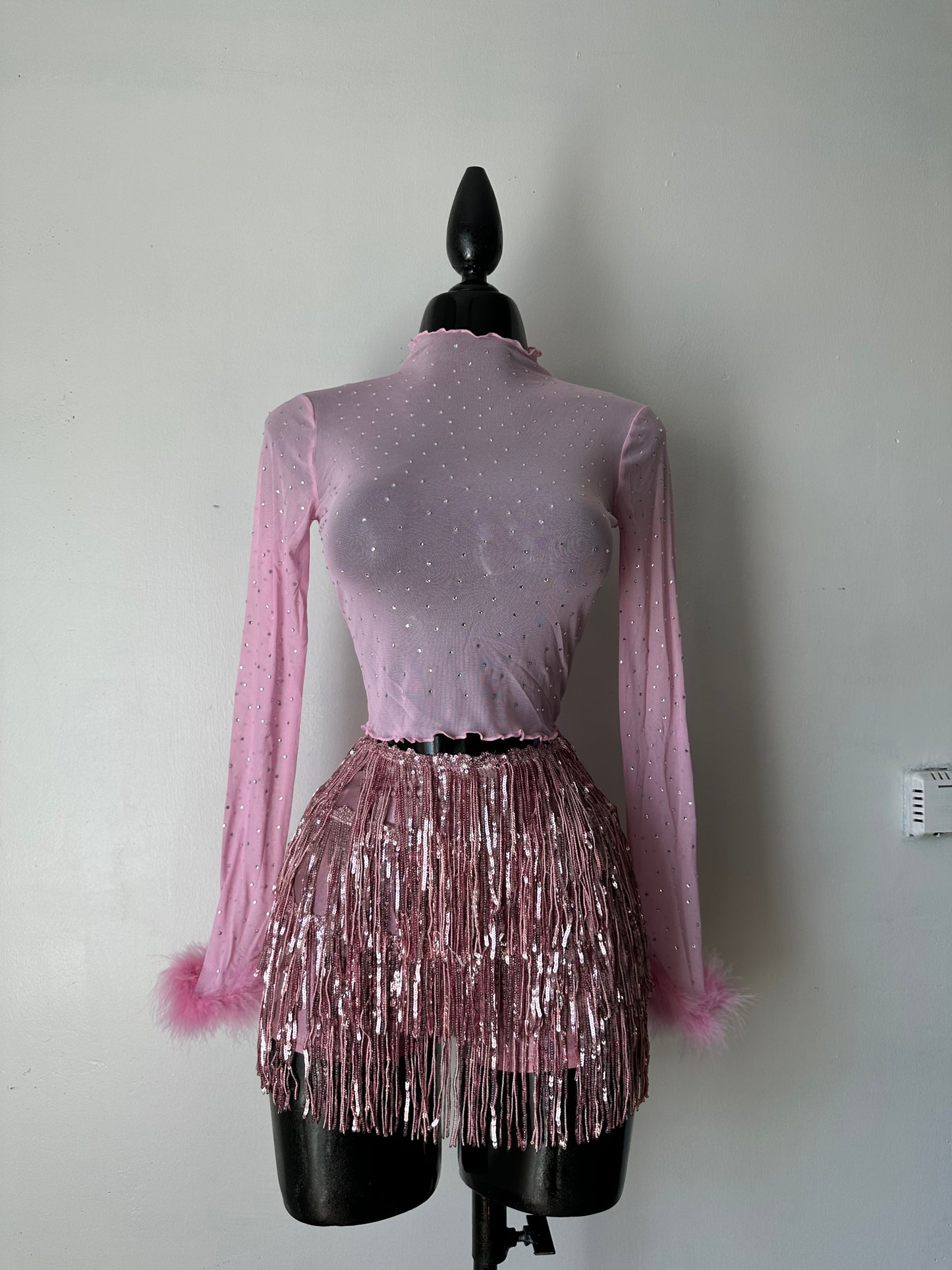 Falda pantalón de bola de discoteca