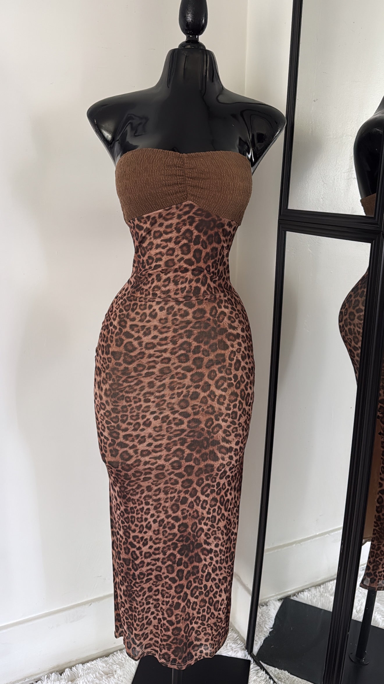Animal print long dress
