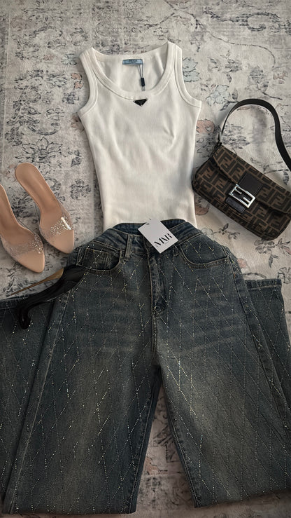 Rhinestone jeans