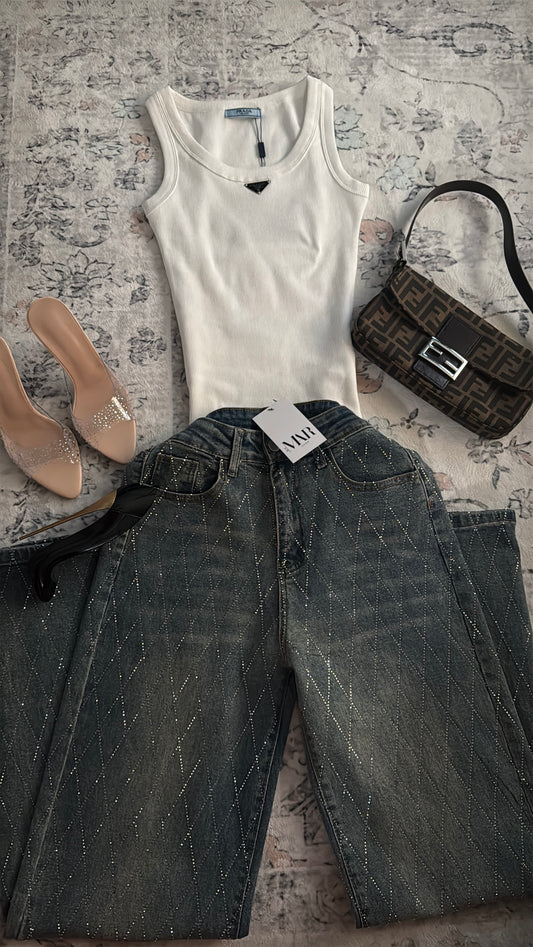 Rhinestone jeans