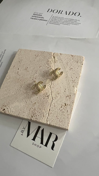 Carla earrings (silver & gold)