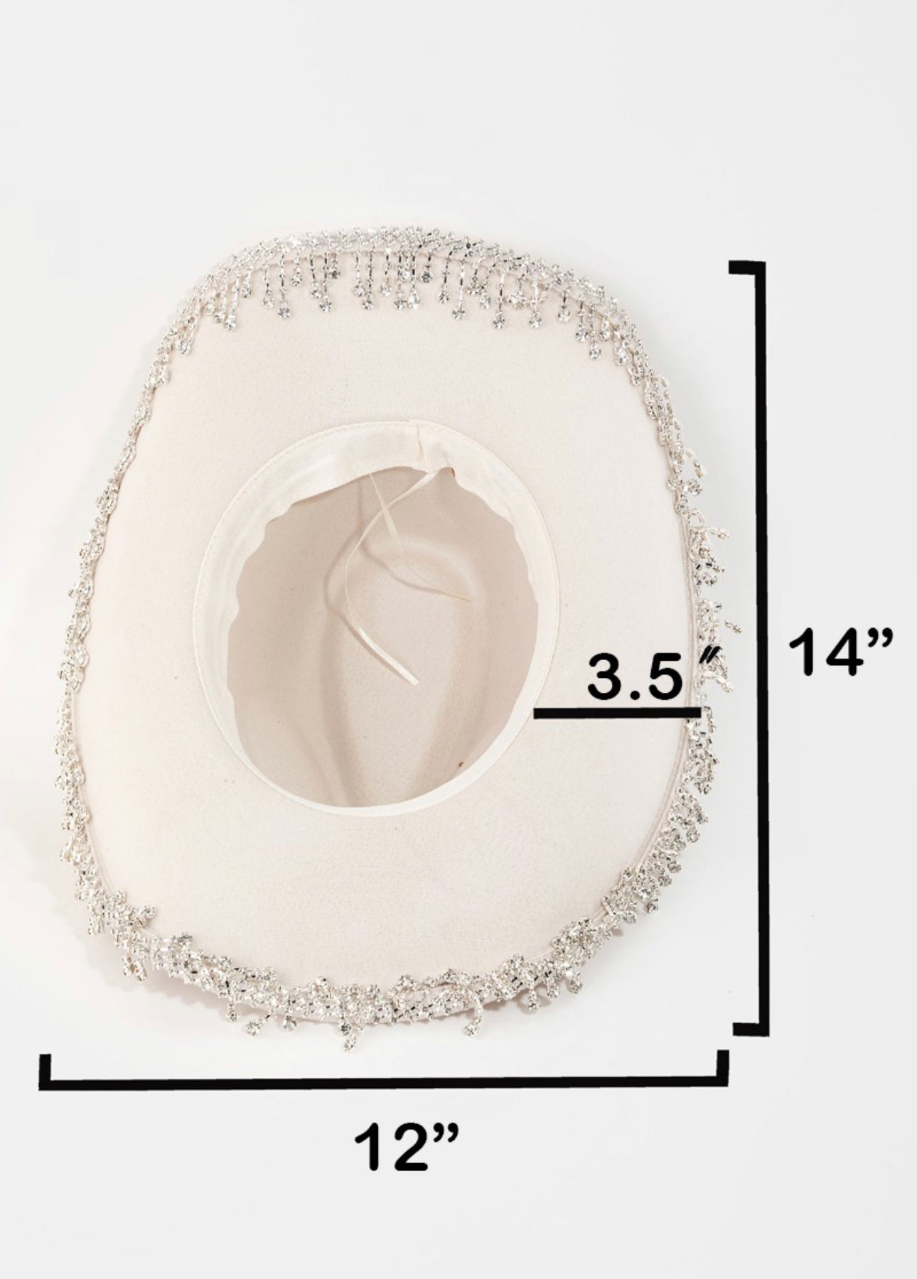 Sombrero de diamantes de imitación
