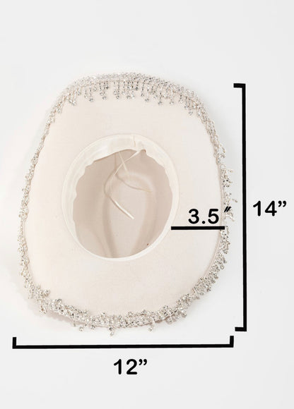 Sombrero de diamantes de imitación