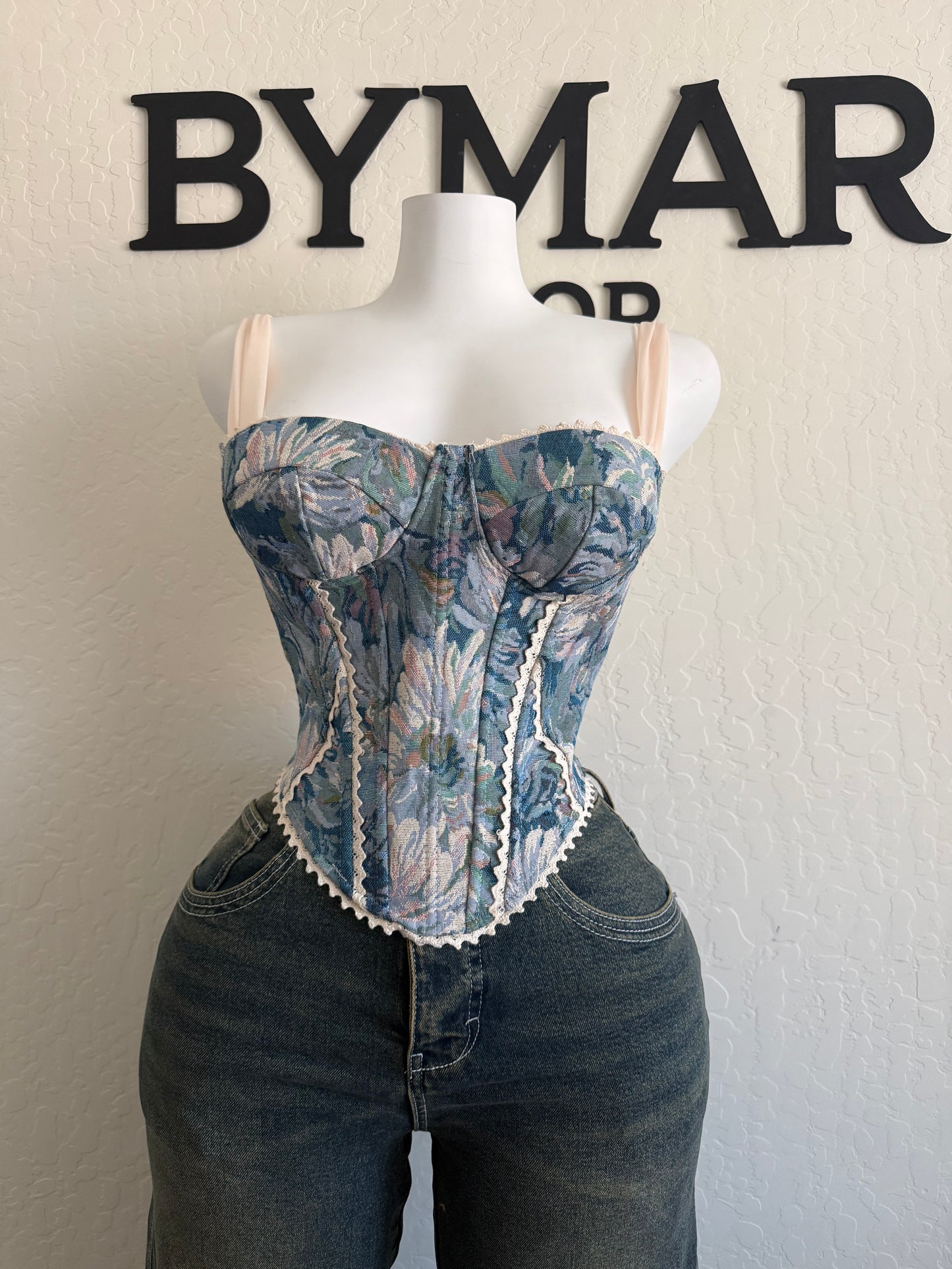 Corset con varillas (blue)