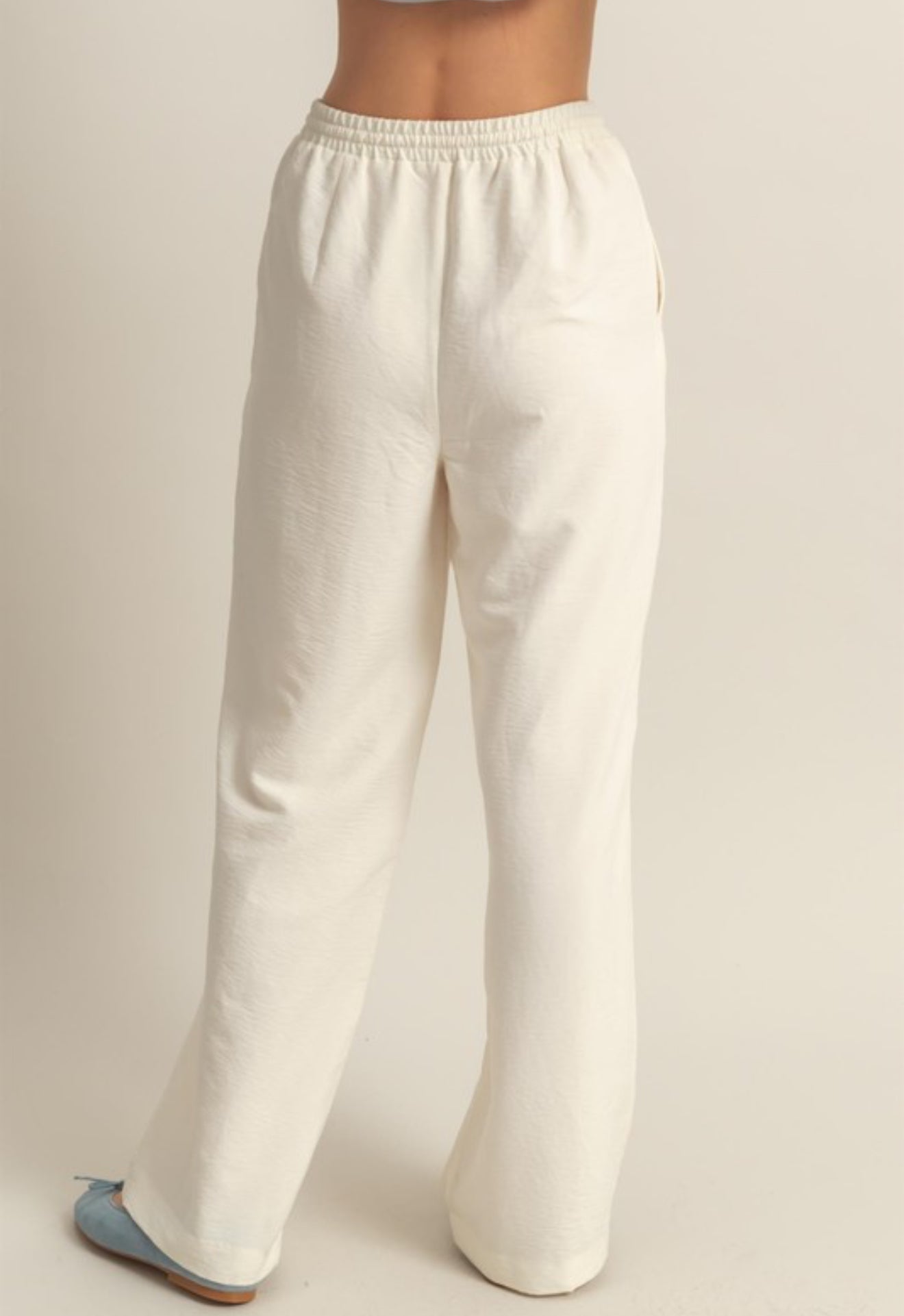 Wide leg woven pants